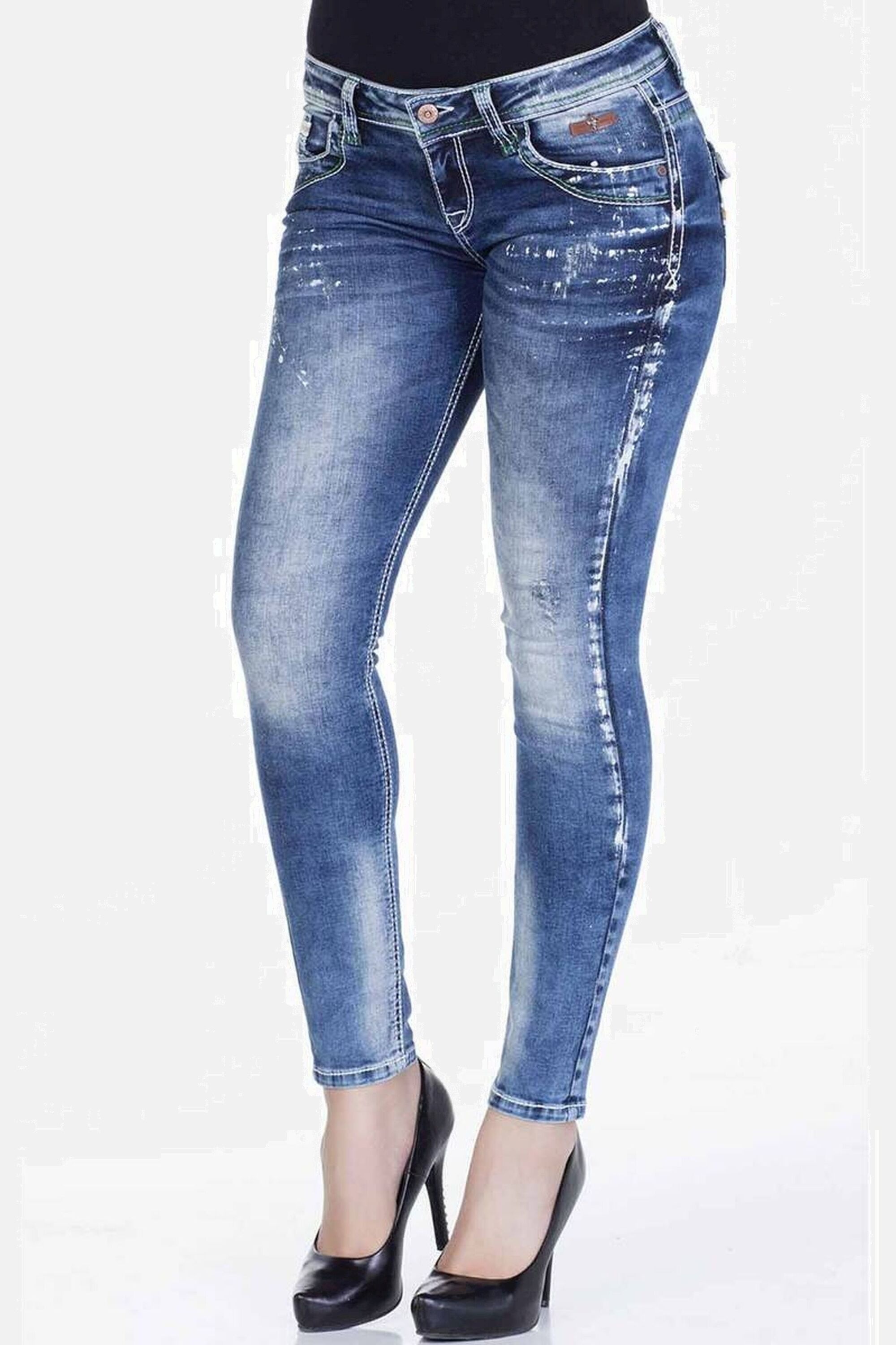 Cipo & Baxx Slim-fit-Jeans »Jeans«, mit Used-Elementen, WD242