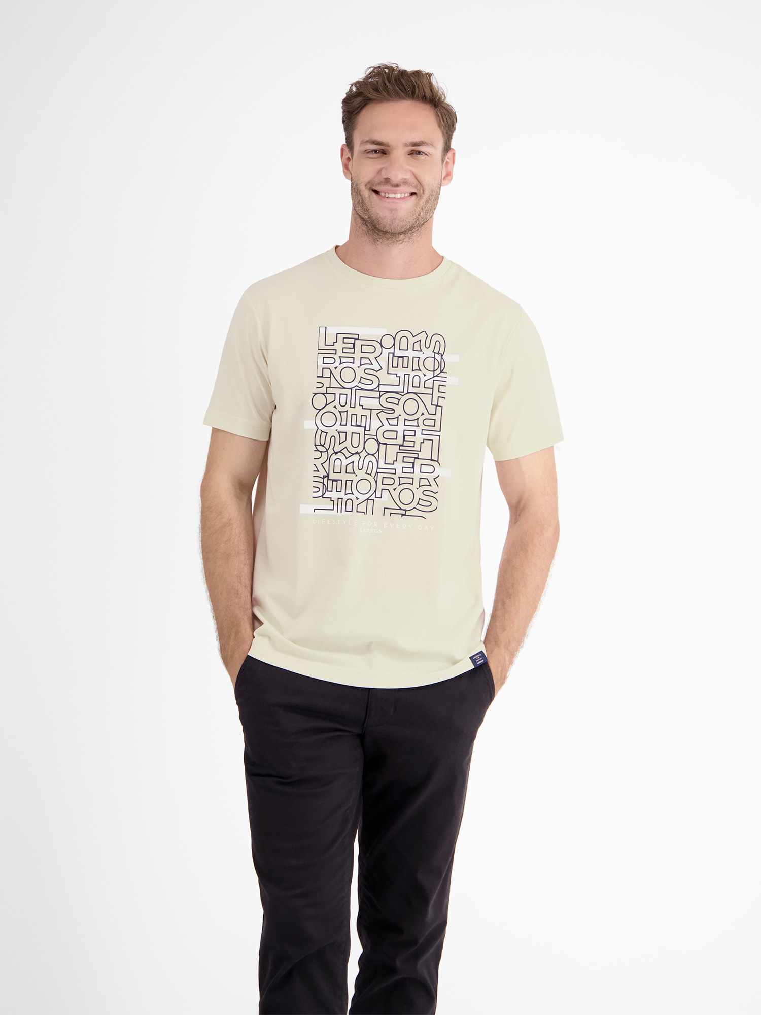 LERROS T-Shirt "T-Shirt mit Logoprint und Rundhalsausschnitt" günstig online kaufen