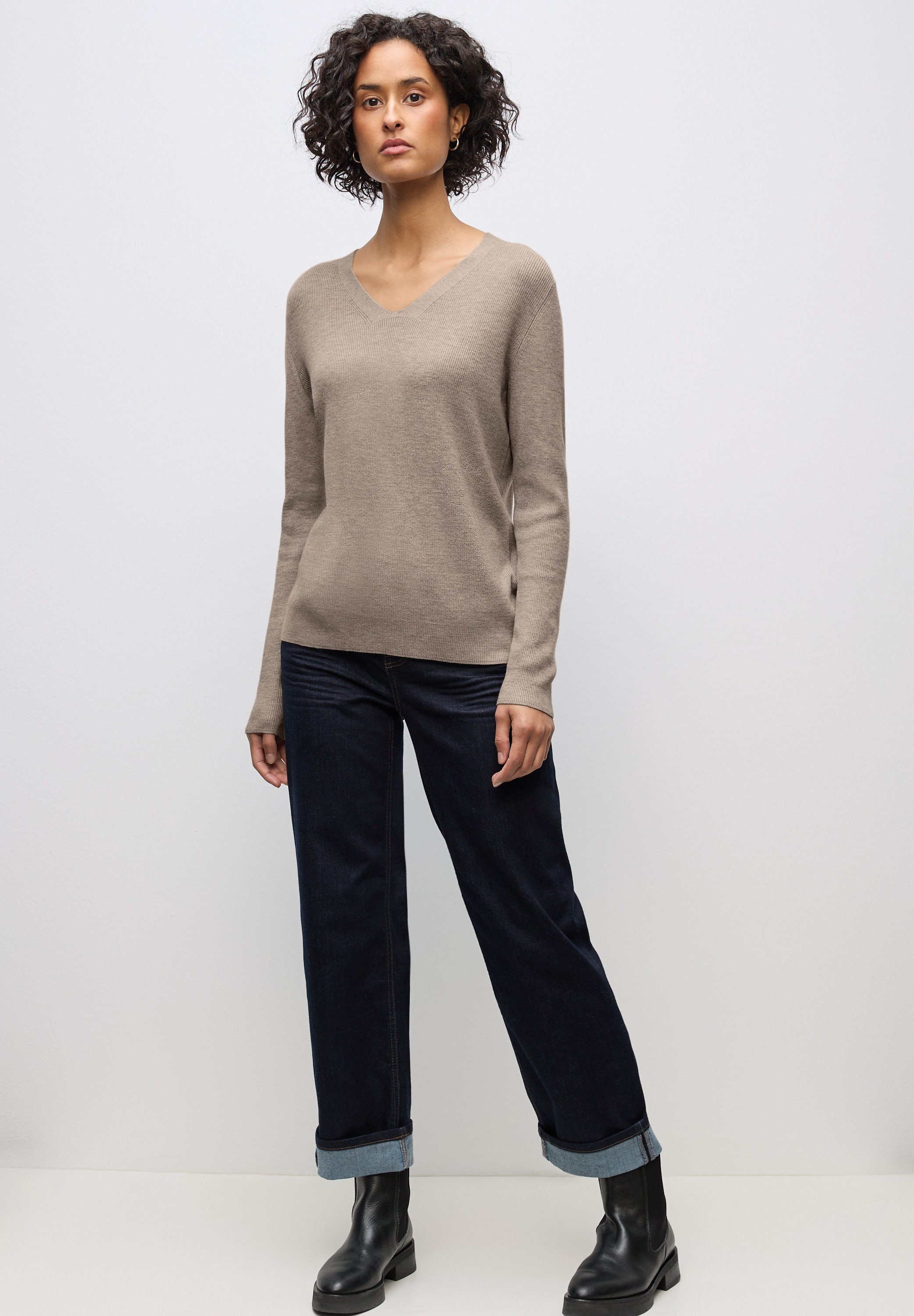 STREET ONE Strickpullover, aus softem Materialmix