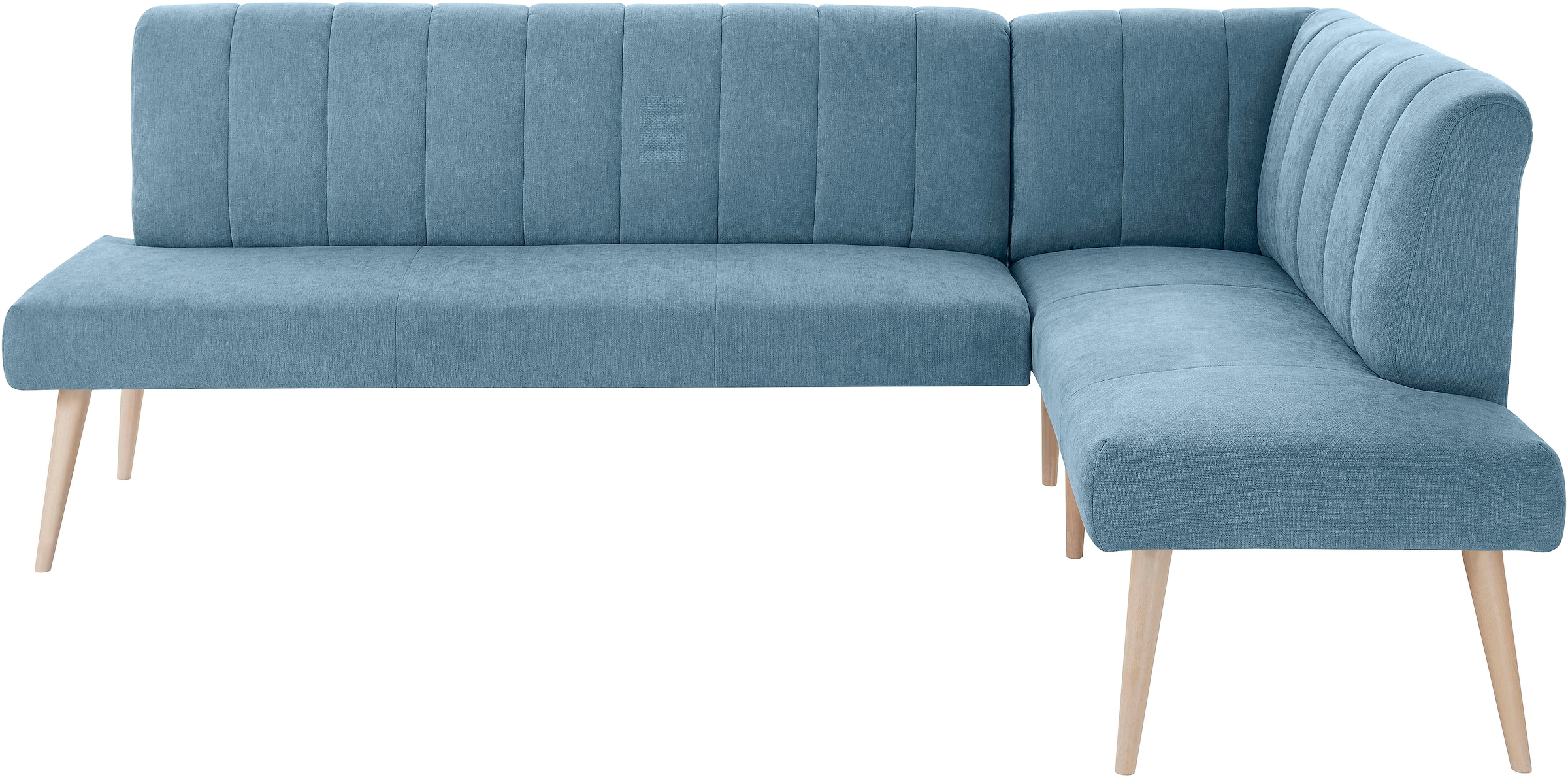 exxpo - sofa fashion Eckbank »Costa, moderne Rückensteppung, bequem und elegant, hoher Holzfuß«, hochwertig verarbeitet, Frei im Raum stellbar