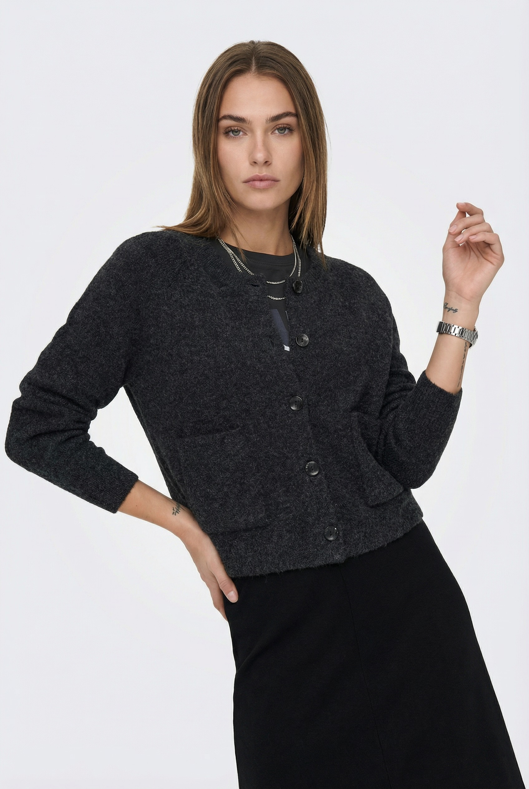 ONLY Strickjacke "ONLPIEMONTE L/S CARDIGAN KNT NOOS" Materialmix, regular f günstig online kaufen
