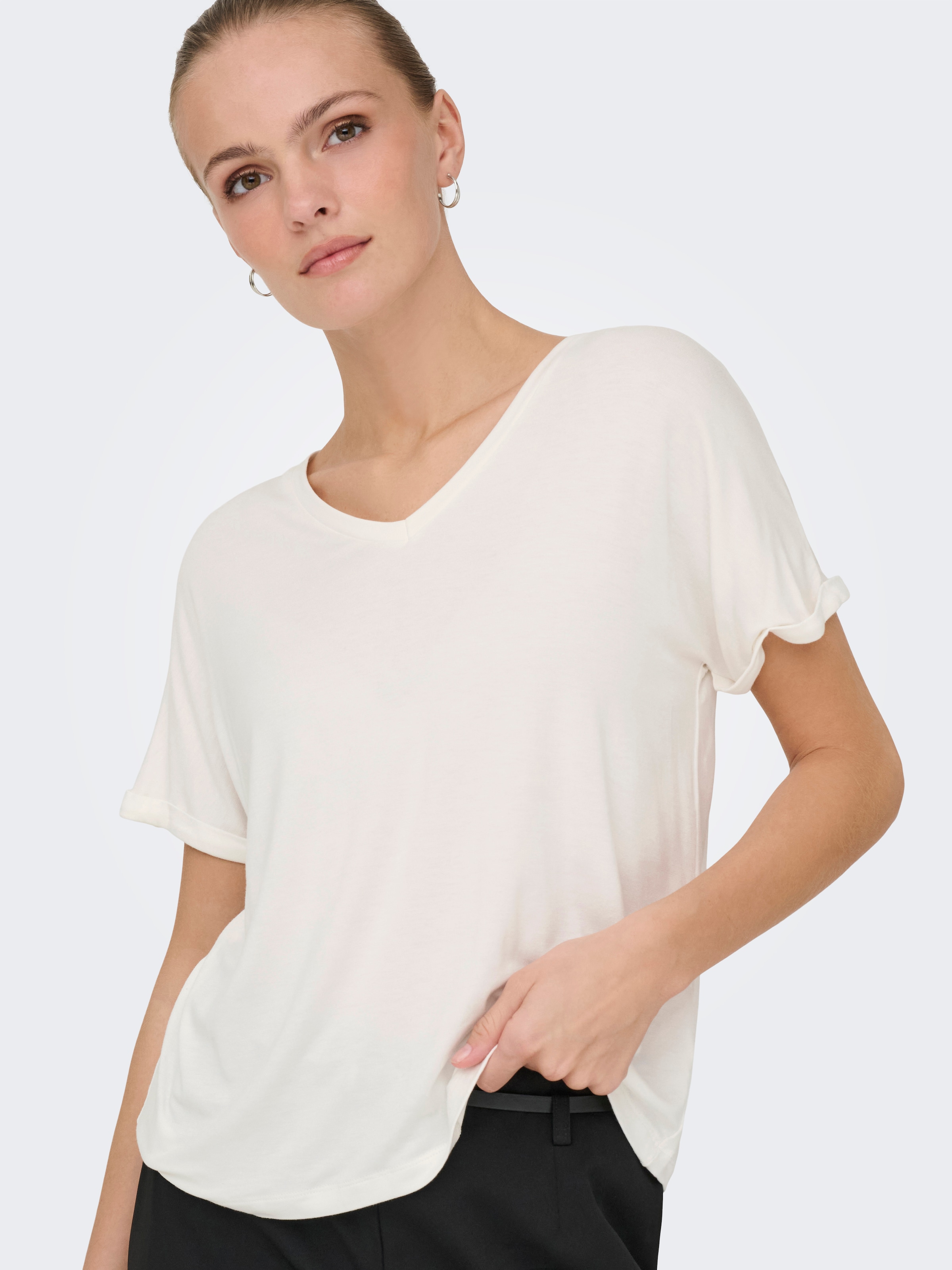 JDY T-Shirt »JDYSISSY S/S V-NECK TOP JRS DIA«