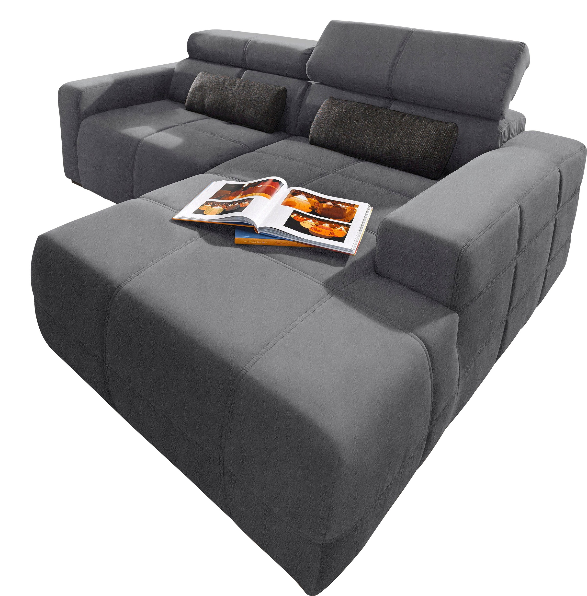 DOMO collection Ecksofa "Brandon, inkl. Kopfteilverstellung, B/T/H: 214/100 günstig online kaufen