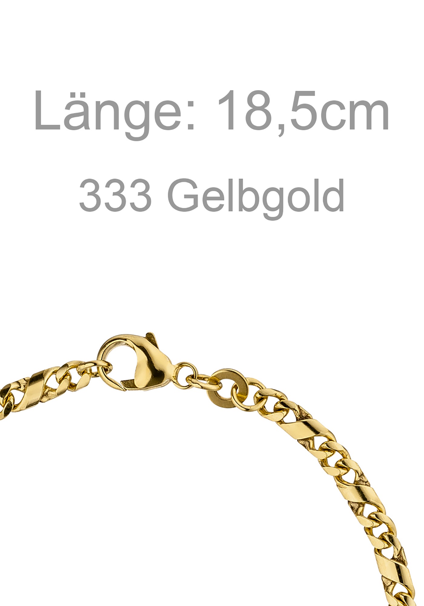 JOBO Goldarmband »Dollararmband 3,2 mm« 333 Gold 18,5 cm