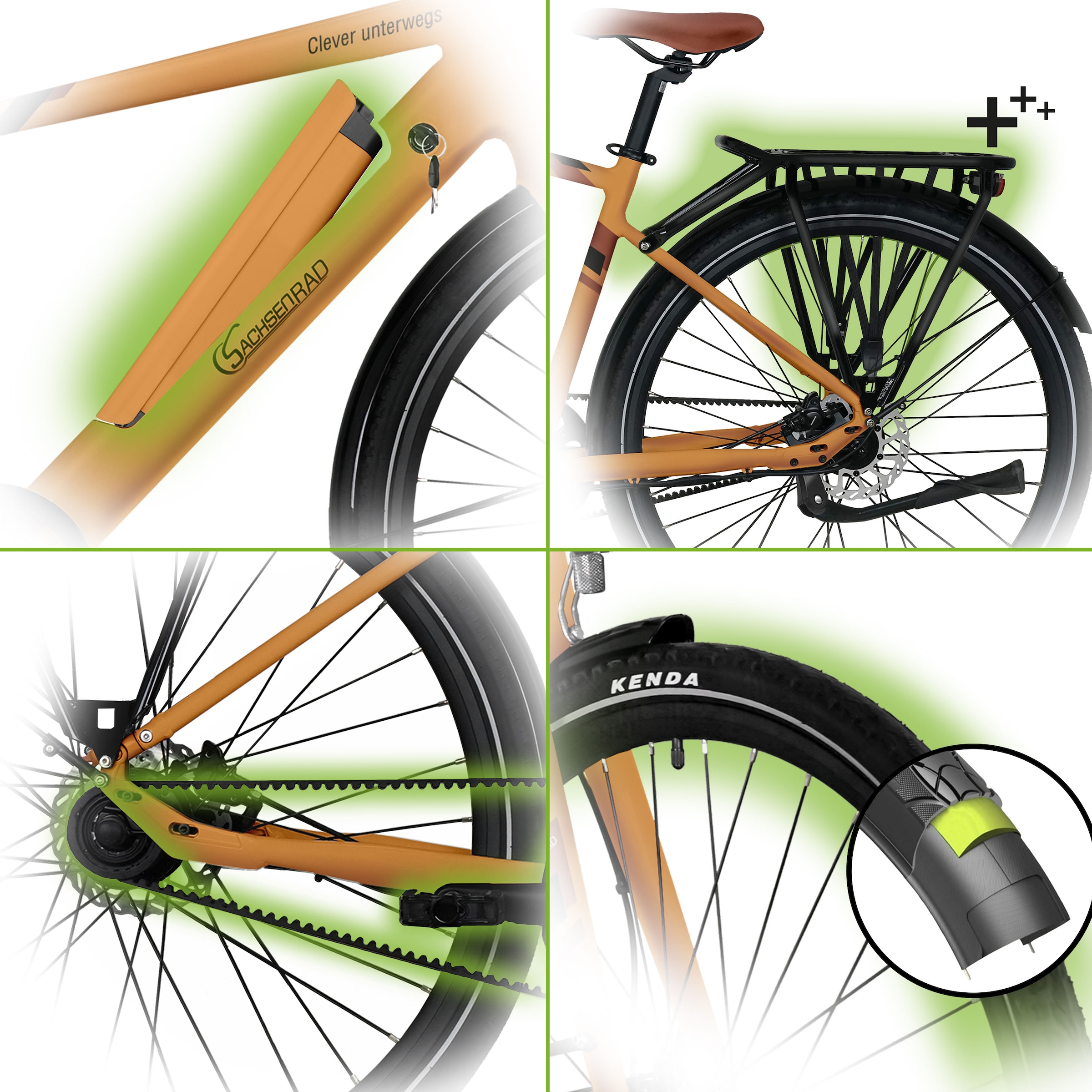 SachsenRad E-Bike »C3T«, 1 Gang, Shimano, keine, Heckmotor 250 W