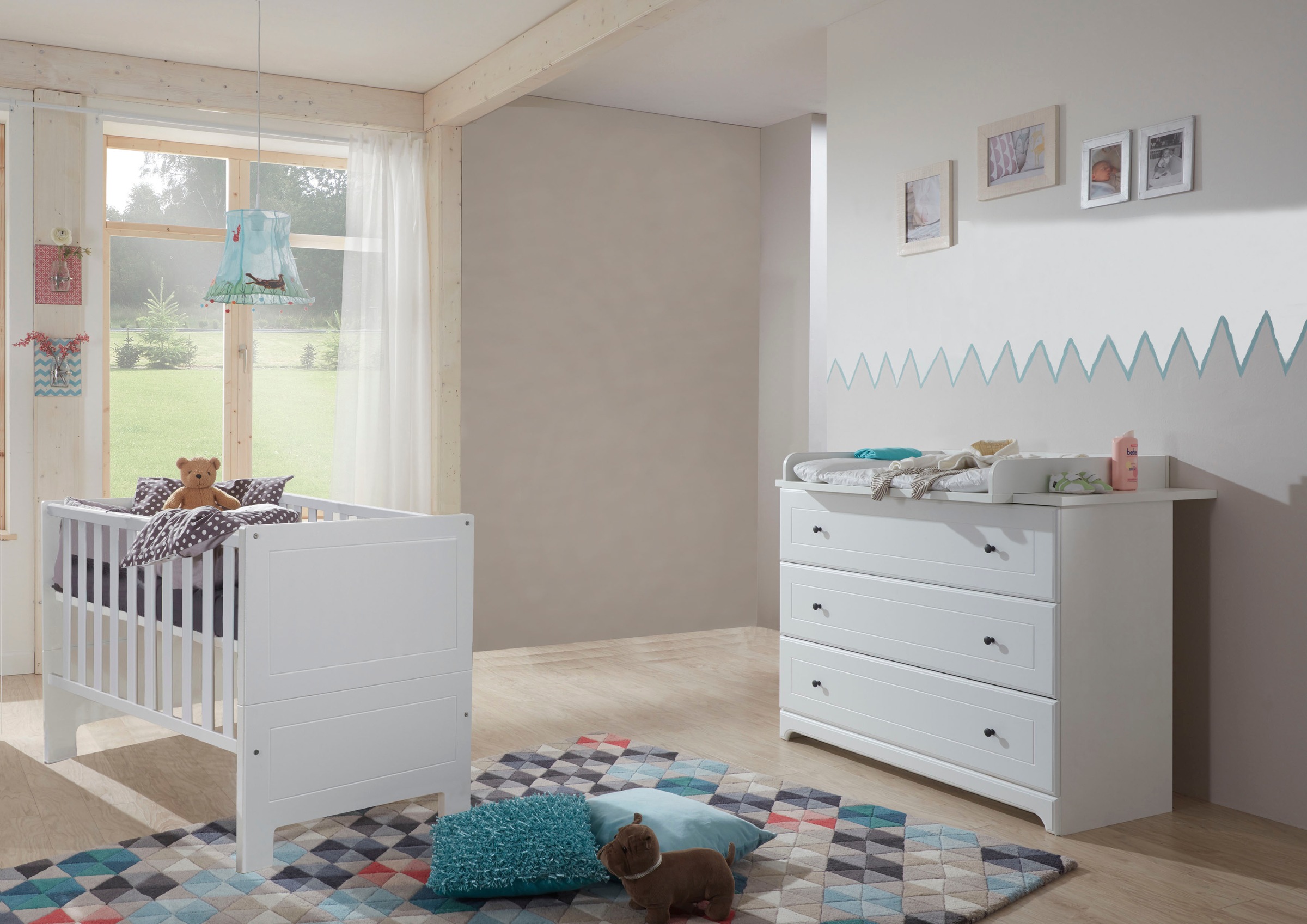 Babybett ARTHUR BERNDT "Thilo", weiß, B:78cm H:86cm L:143cm, Holzwerkstoff, MDF, Massivholz, Babybetten, Babybett, Made in Germany 3