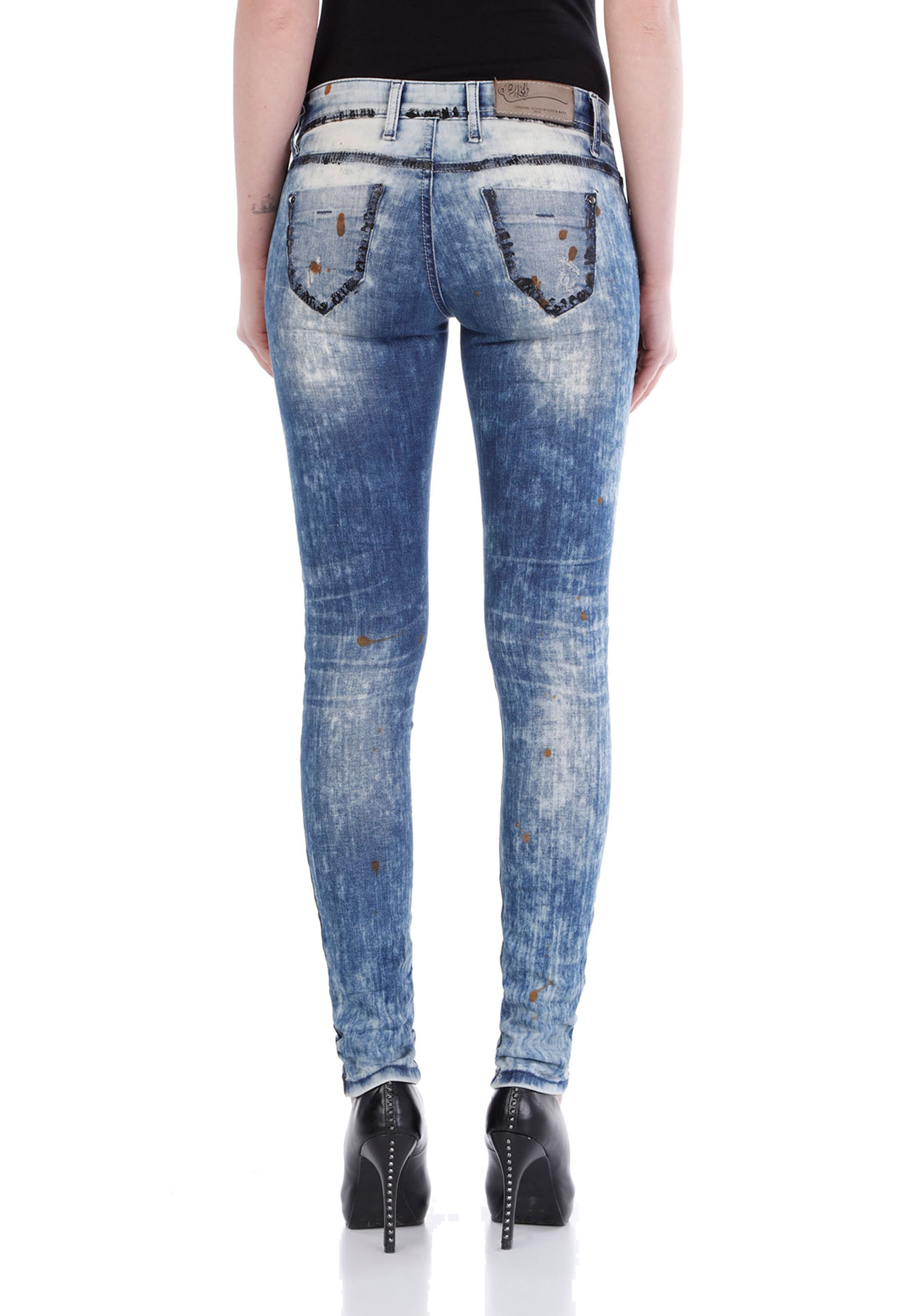 Cipo & Baxx Slim-fit-Jeans, im Used-Look mit Slim-Fit