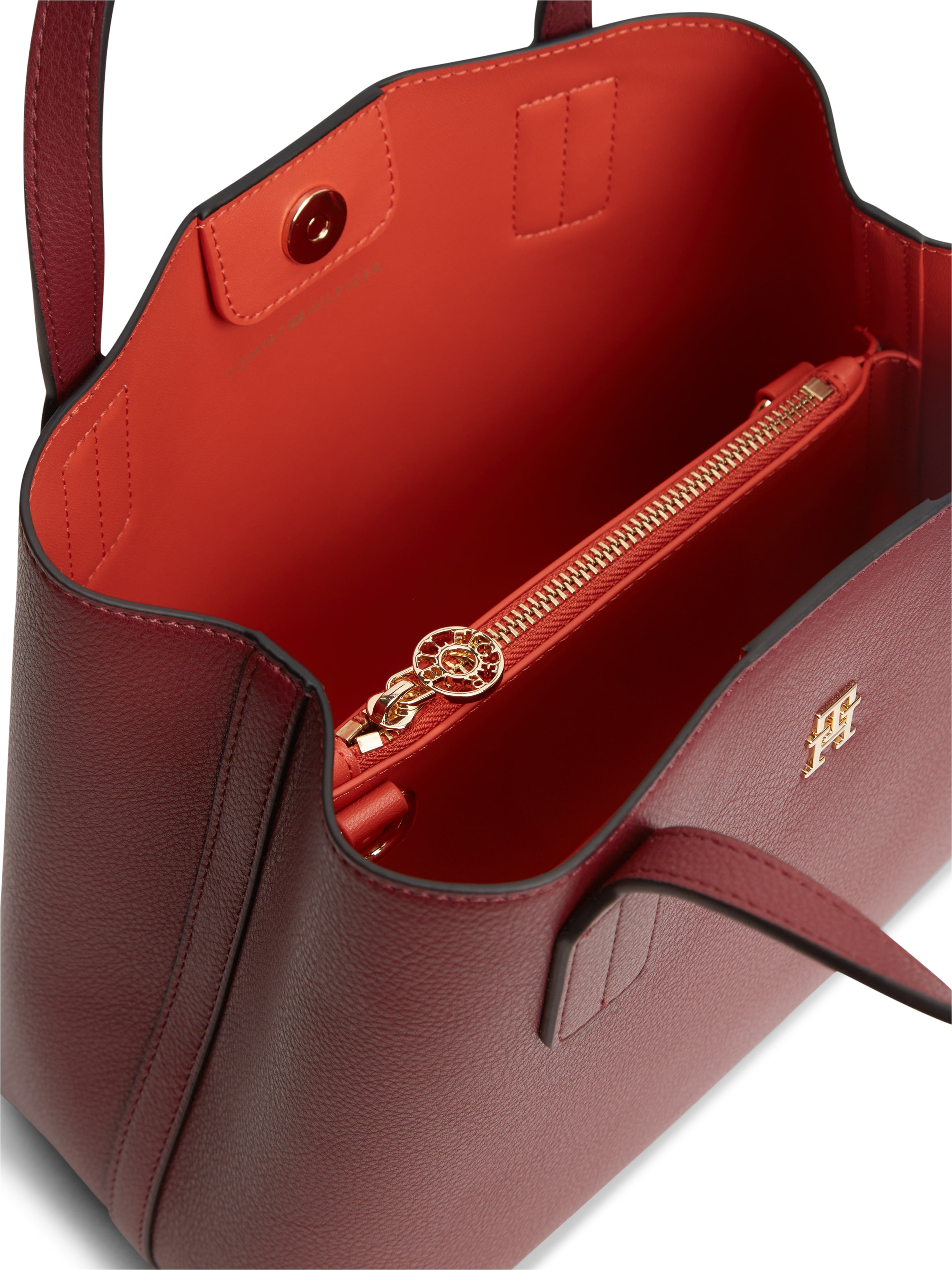 Tommy Hilfiger Henkeltasche »TH ICON MINI SATCHEL« Damen Tragetaschem Umhängetasche mit abnehmbarem RV-Täschchen