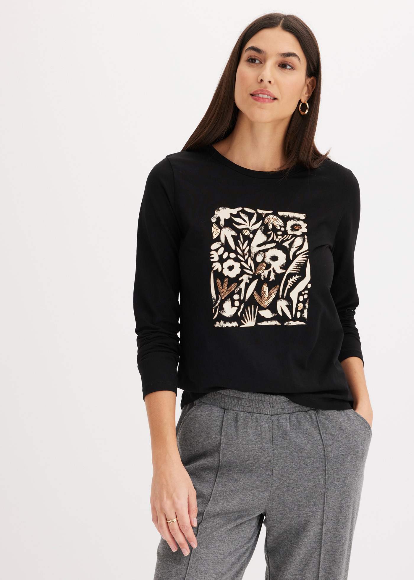 bonprix Langarmshirt 1 Slim fit Passform, Langarm, für Frühling und Sommer günstig online kaufen