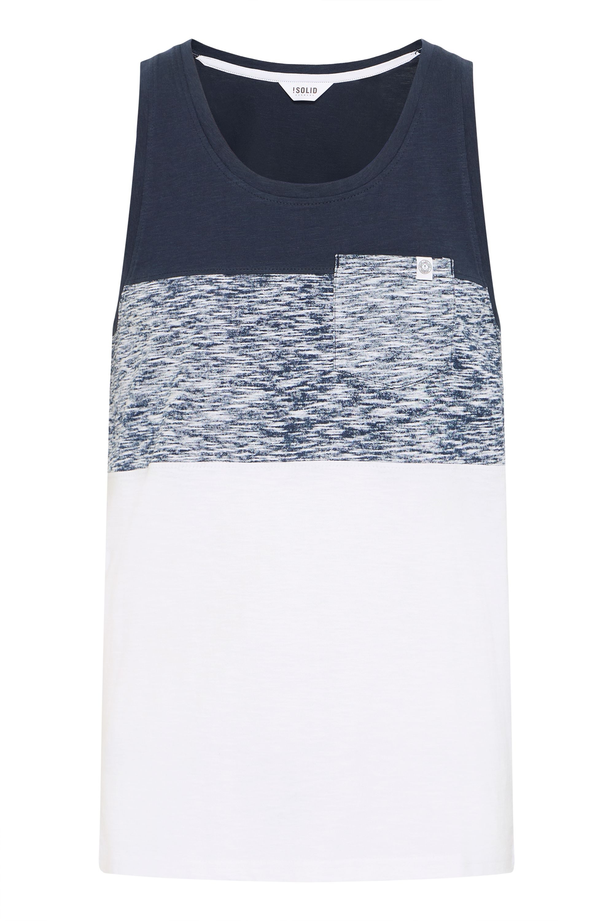 SOLID Herren Longtop "Tanktop SDSion", blau, Gr. XL, Obermaterial: 100% Baumwolle CO., Tops
