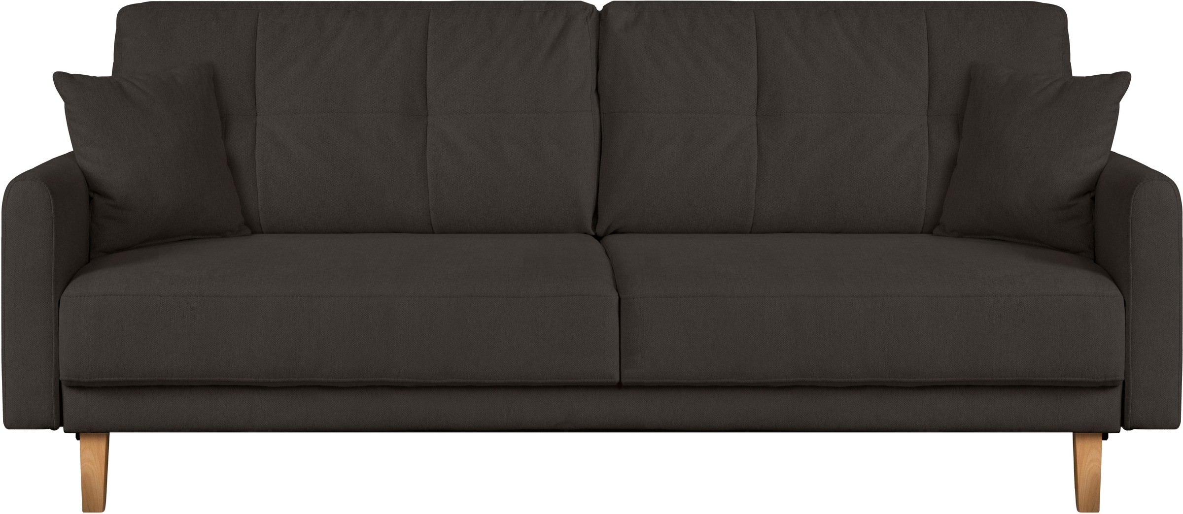 Home affaire 2-Sitzer »TRIPLO mit Wellenunterfederung, Maße B/T/H: 165/100/89 cm«, Sofa mit Steppung im Rückenbereich, incl. Rückenkissen und Zierkissen