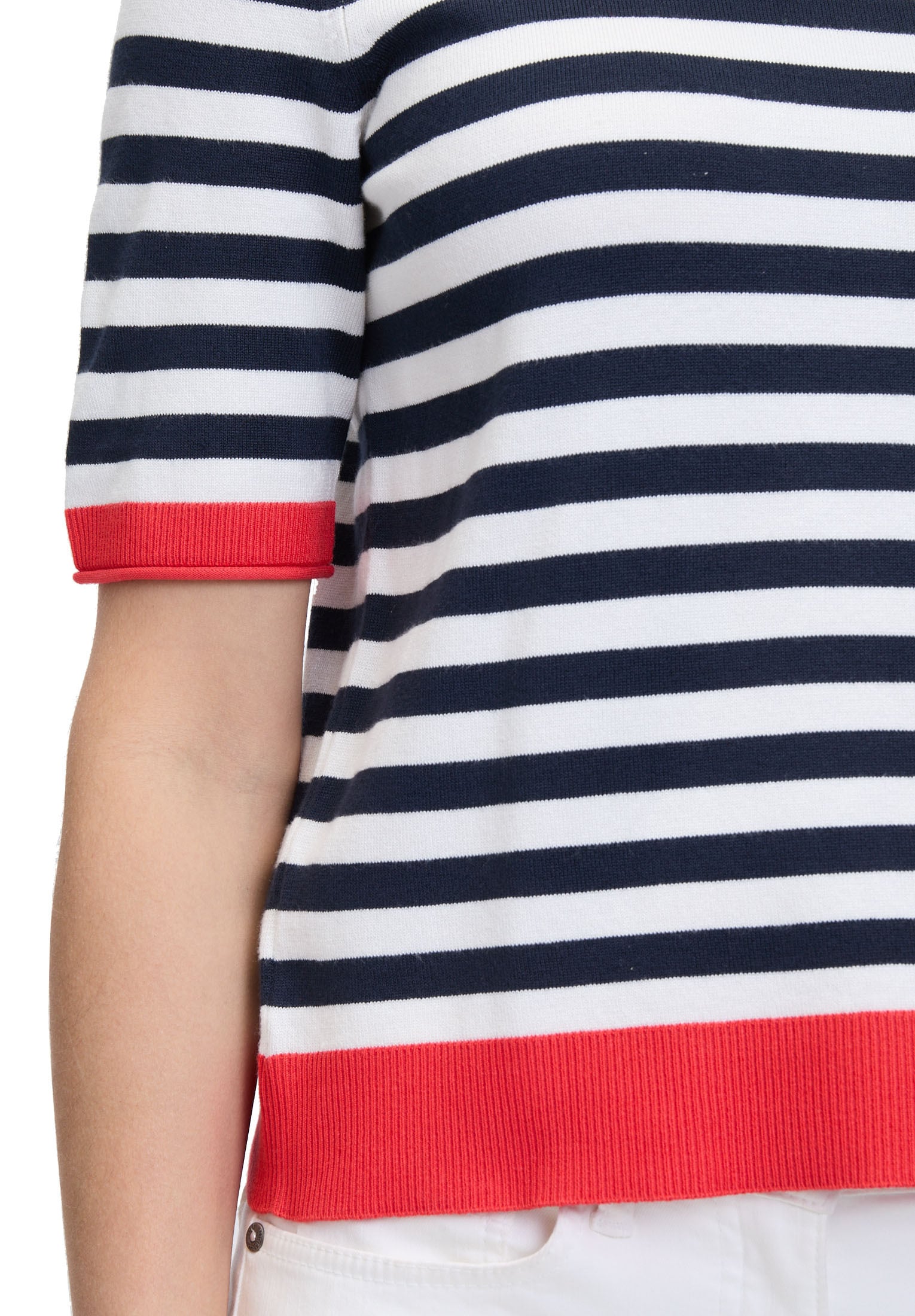 Betty Barclay Kurzarmshirt »Betty Barclay Damen Basic-Pullover mit Streifen«, (1 tlg.), Color Blocking