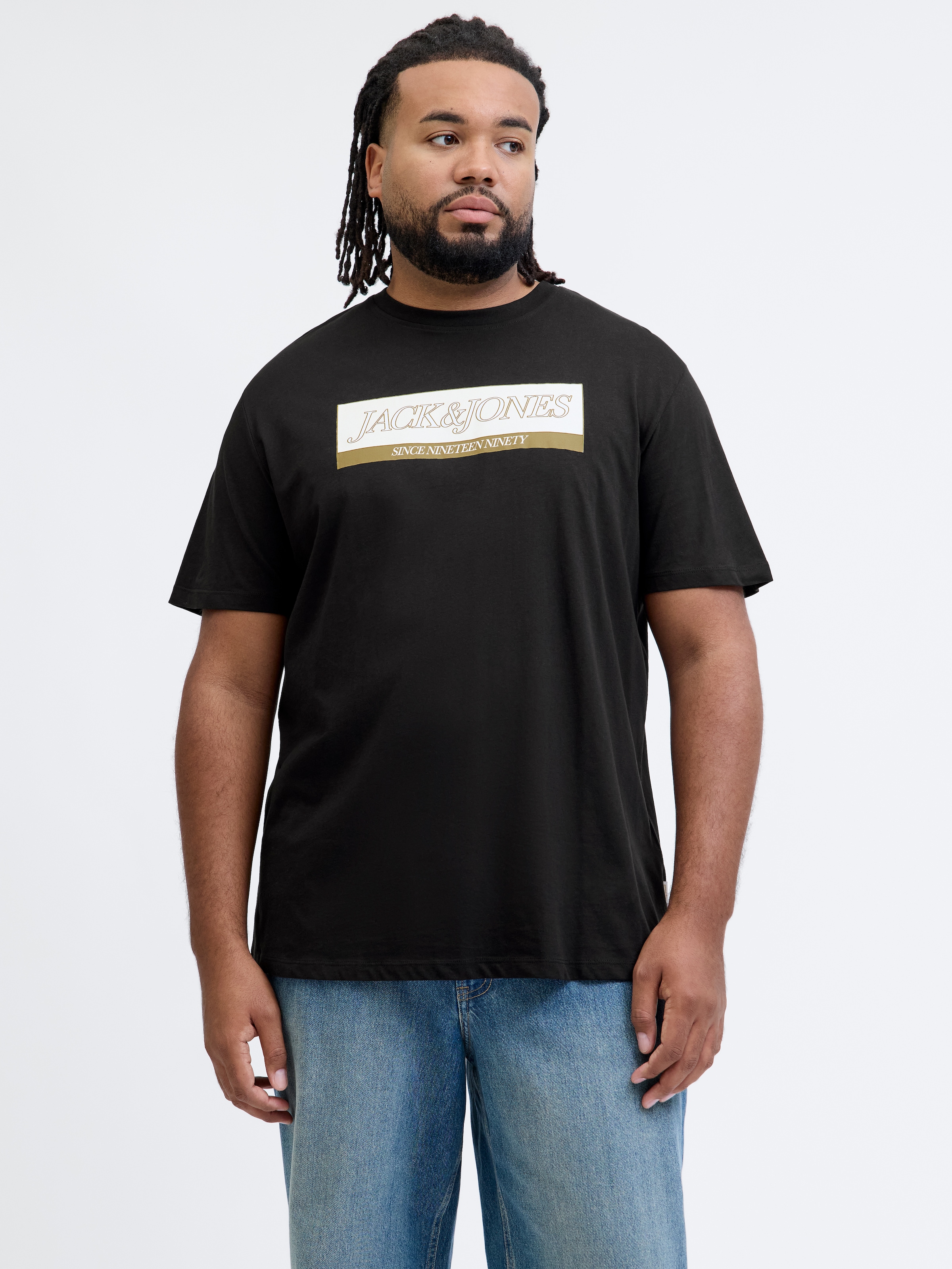 Jack & Jones PlusSize T-Shirt "JORINWOOD BLOCK BRANDING TEE SS CN PLS" günstig online kaufen