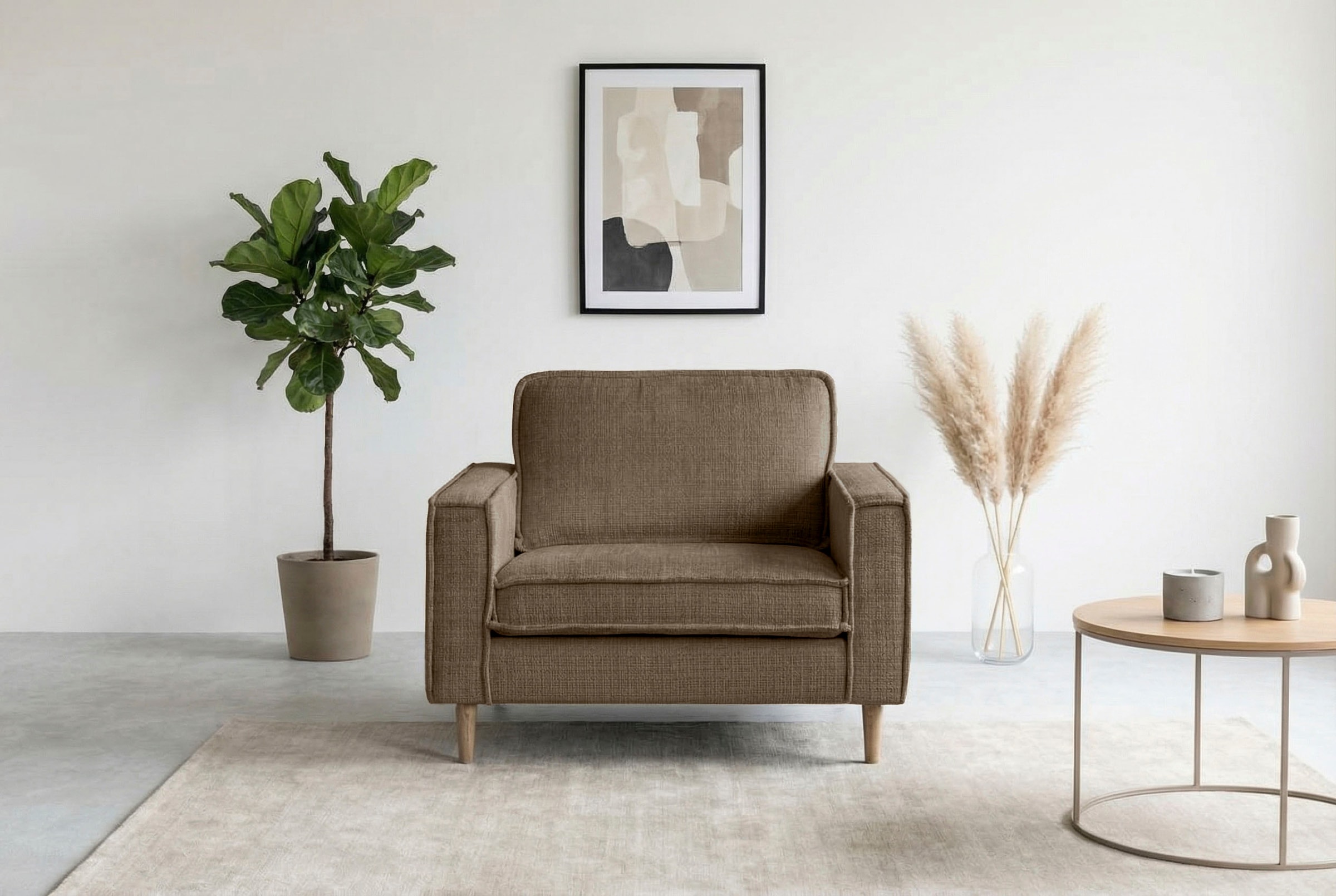 Home affaire Loveseat "Pinto Skandi 105 cm, Chenille, Struktur" mit Keder, günstig online kaufen