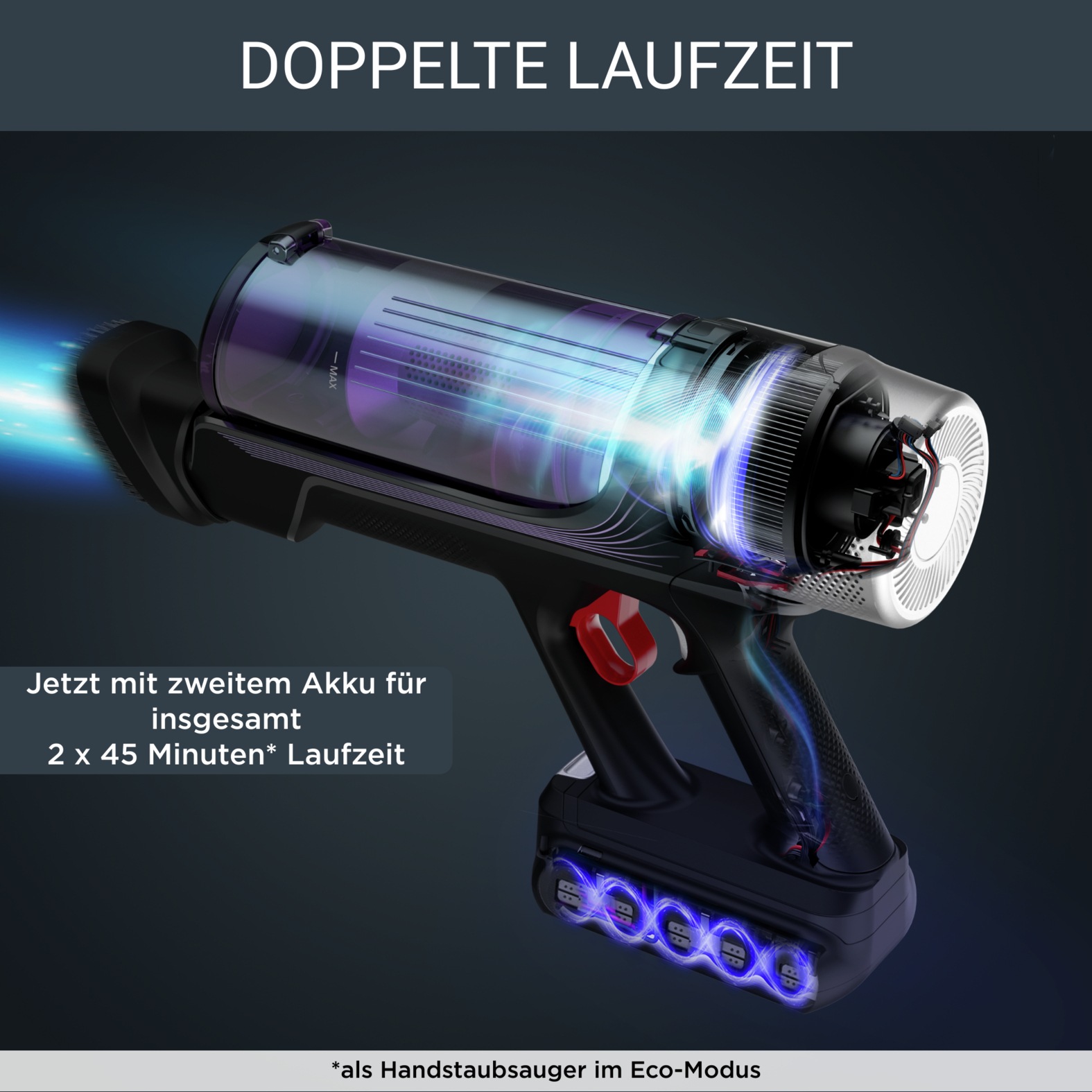 Rowenta Akku-Hand-und Stielstaubsauger »X-Force Flex 9.60 Allergy, kabellos, bis zu 100 Air Watt, ultraleicht«, hohes Fassungsvermögen, Flex-Gelenk, lange Betriebsdauer, RH203A