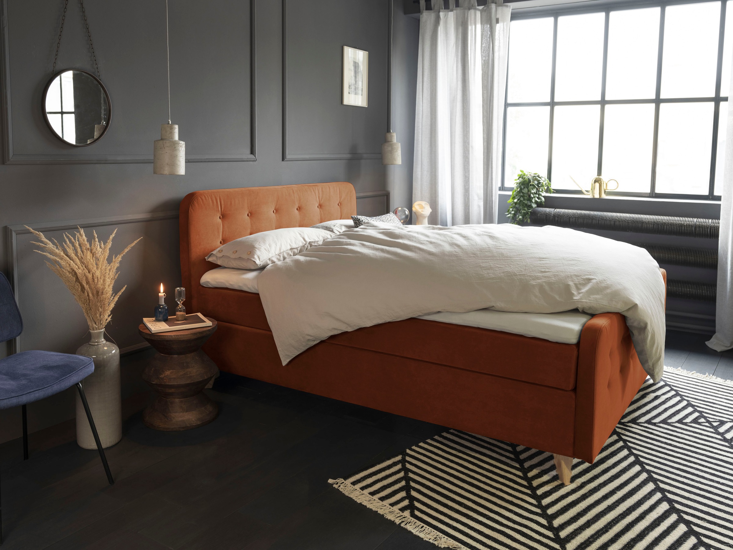 TOM TAILOR HOME Boxspringbett "NORDIC BOX" mit Knopfheftung im Kopfteil und günstig online kaufen