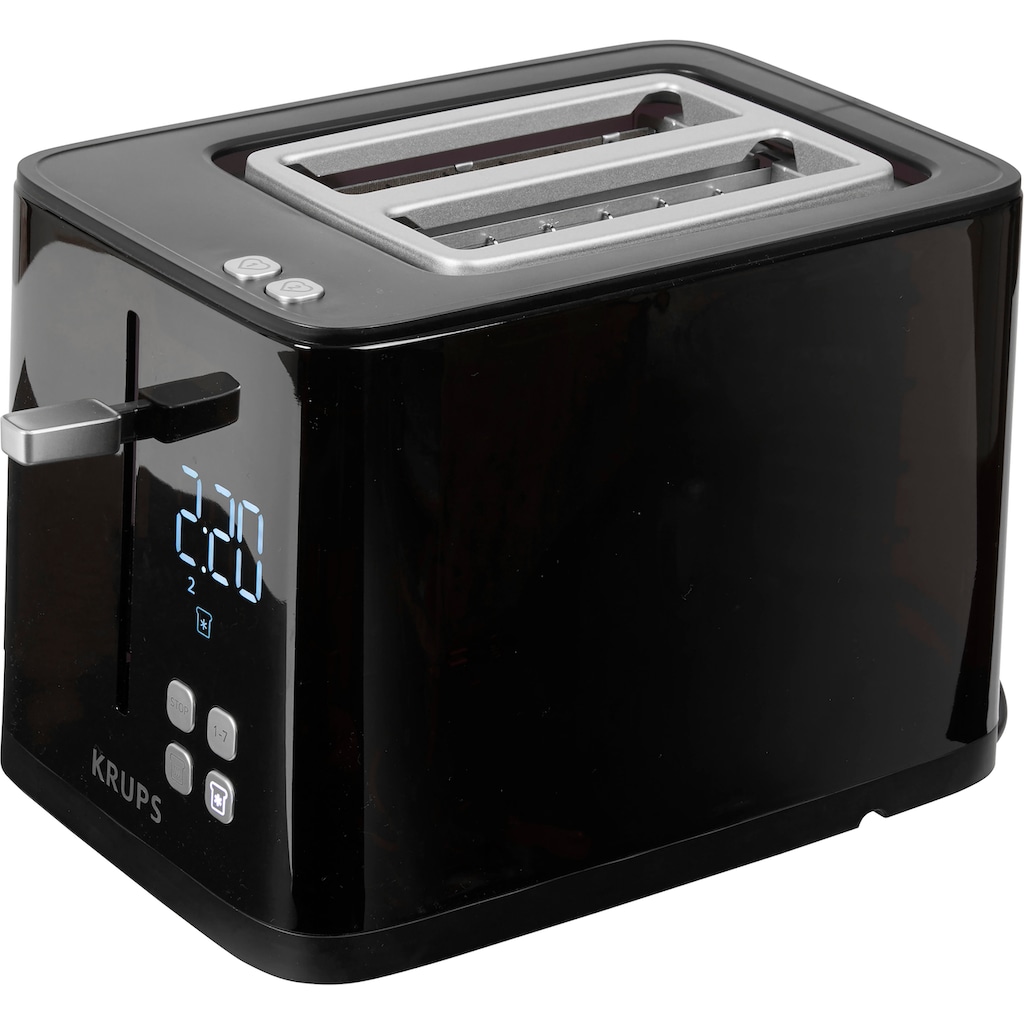 Krups Toaster »KH6418 Smart'n Light«, 2 kurze Schlitze, 800 W, Digitaldisplay, 7 Bräunungsstufen, automatische Zentrierung des Brots