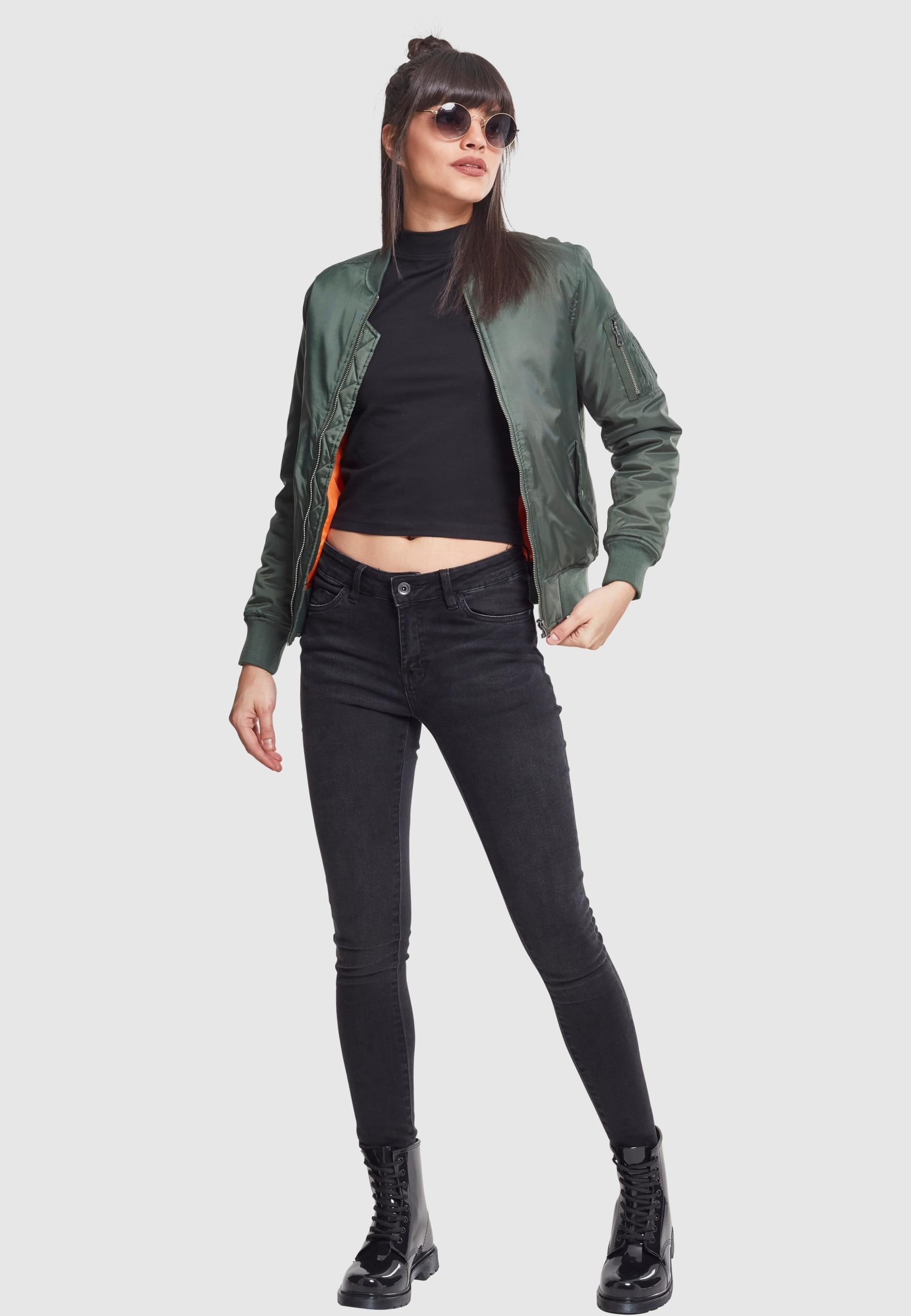 URBAN CLASSICS Allwetterjacke »Urban Classics Damen Ladies Basic Bomber Jacket«, (1 St.), ohne Kapuze