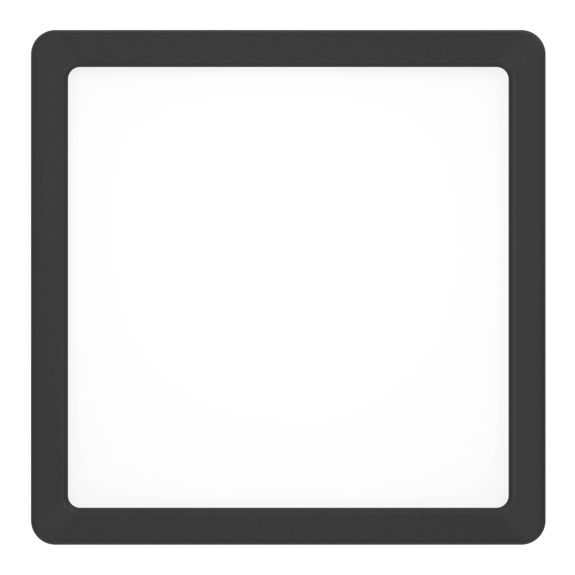 EGLO Aufbauleuchte »Fueva 6-Z Deckenlampe, ZigBee, App und Sprachsteuerung, Badlampe, IP44« LED-Modul 1 Stk. Kaltweiß | RGB Aufbauleuchte - L22 x B22 x H2,5 cm - schwarz - 10,5W inkl.