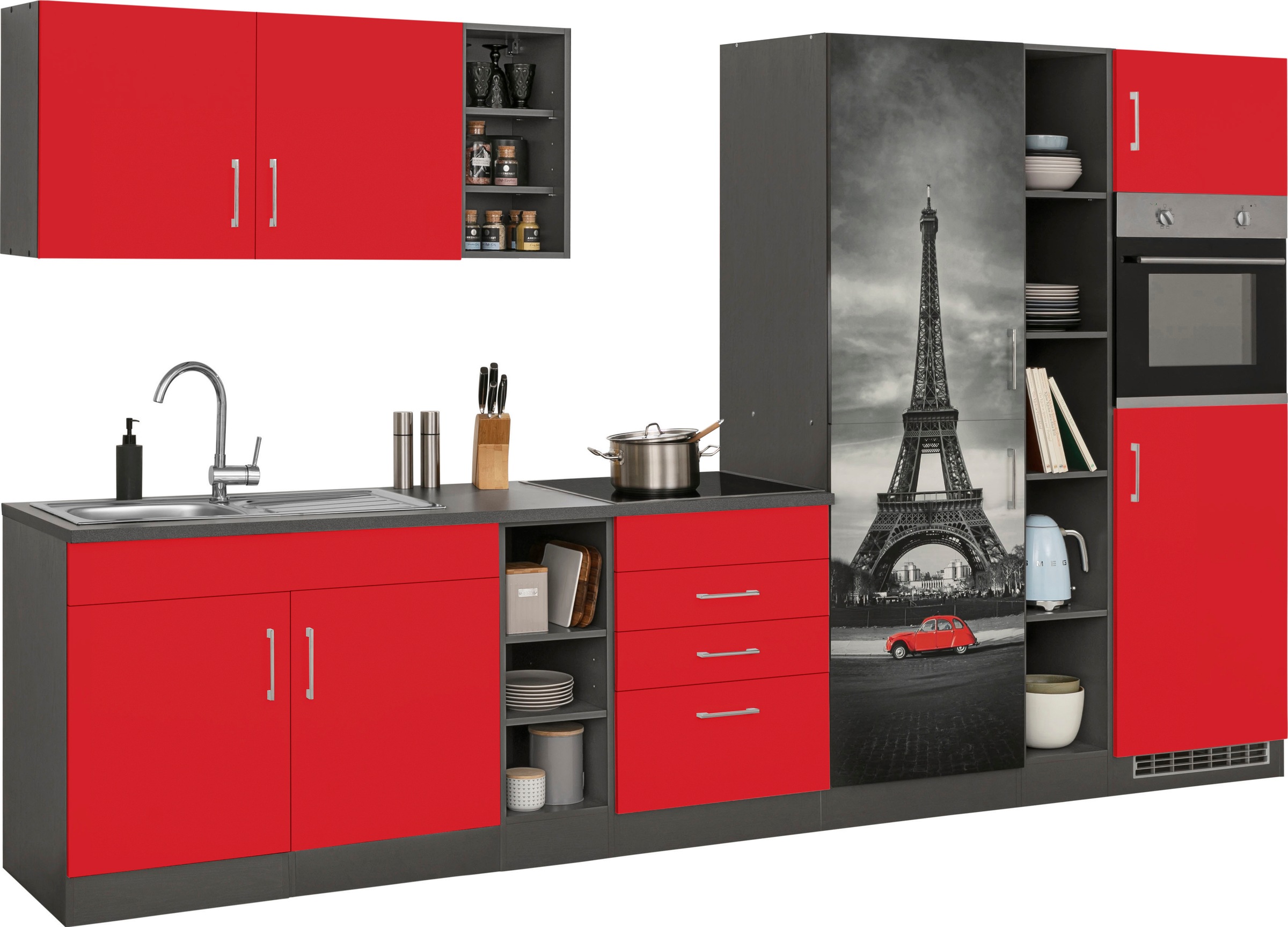 KOCHSTATION Küchenzeile "KS-Paris – Küchen mit einzigartigen Fotomotiven au günstig online kaufen
