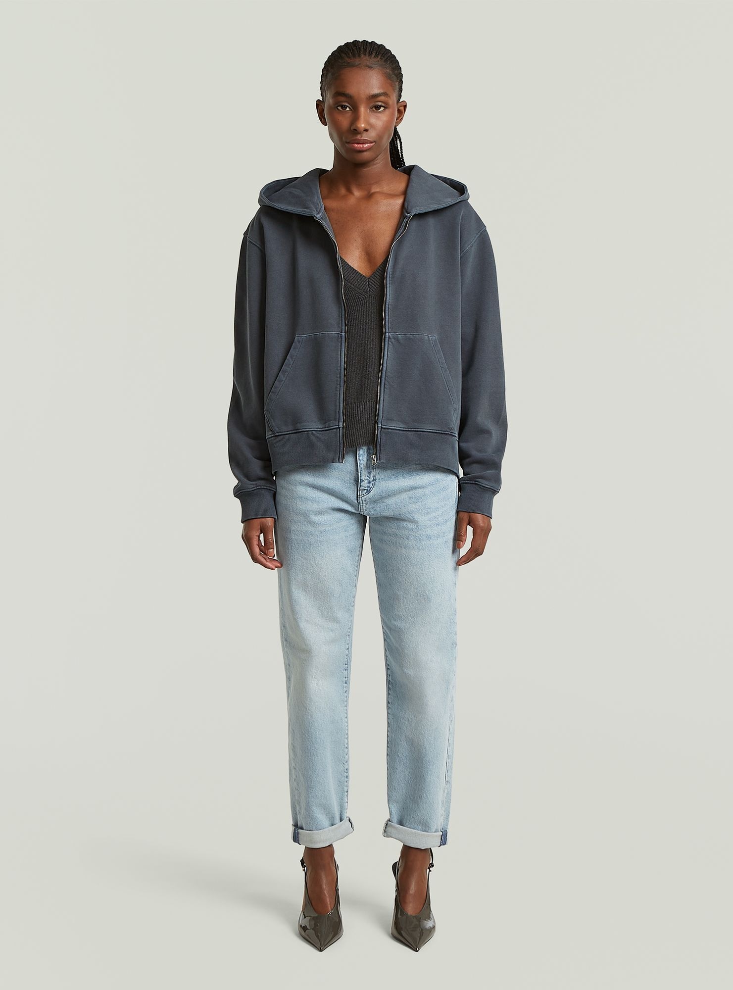 G-STAR Longpullover »Washed Hoodie Zip Relaxed Sweatshirt«