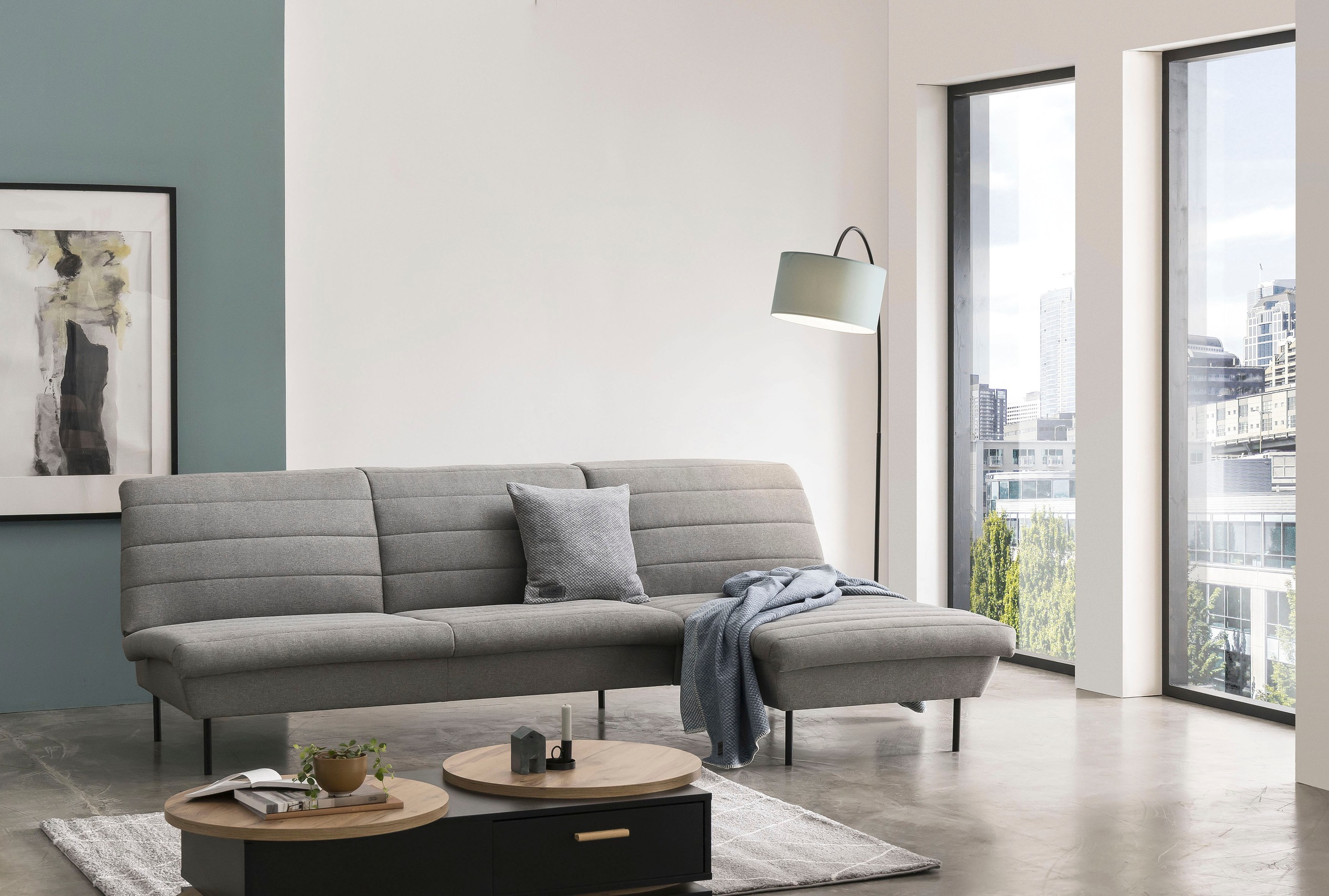 LOOKS by Wolfgang Joop Ecksofa »LOOKS IX L-Form«, Quersteppung, ohne Armlehnen