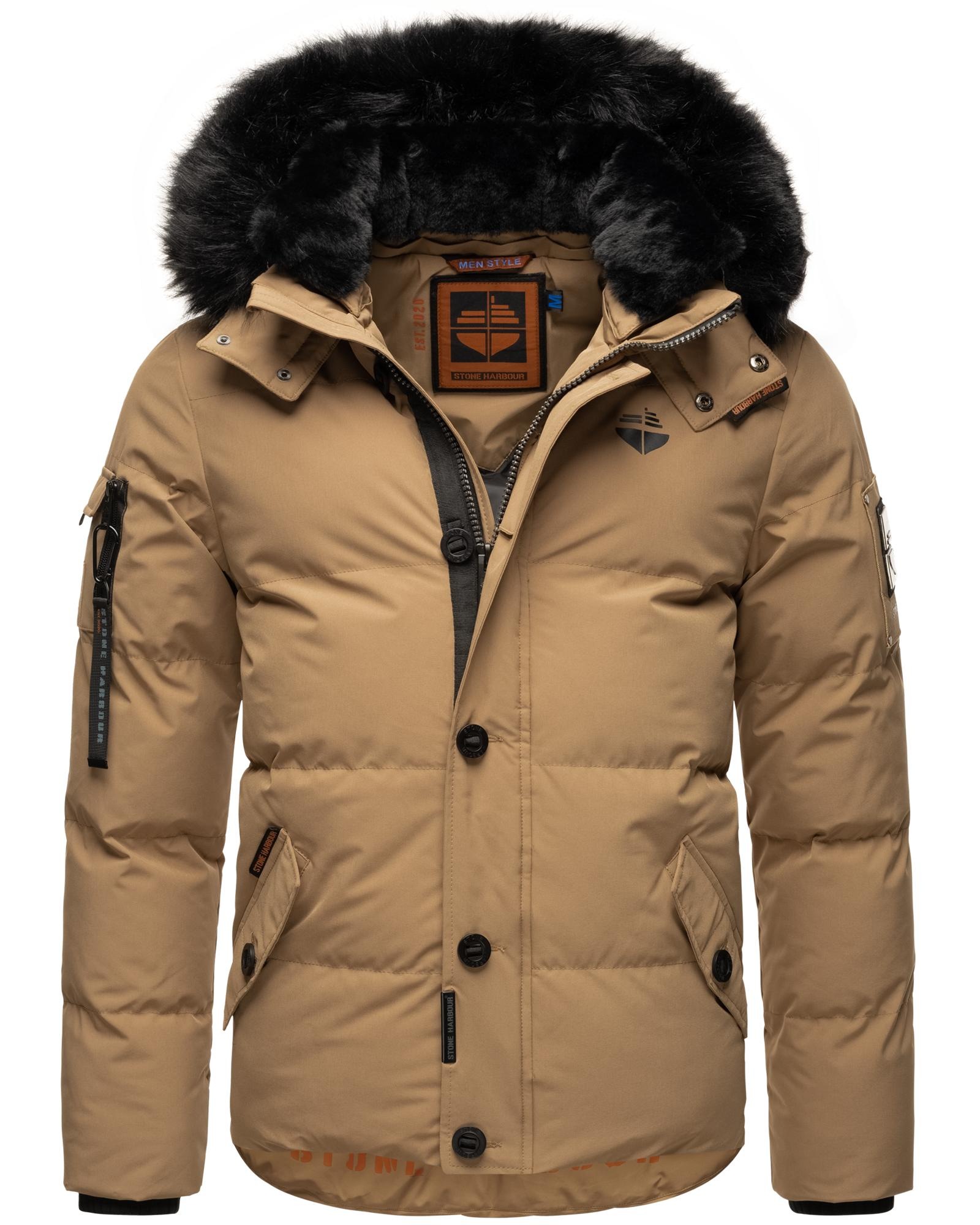 Stone Harbour Winterjacke »Halvaar«, mit Kapuze, stylischer Winterparka mit abnehmbarer Kapuze