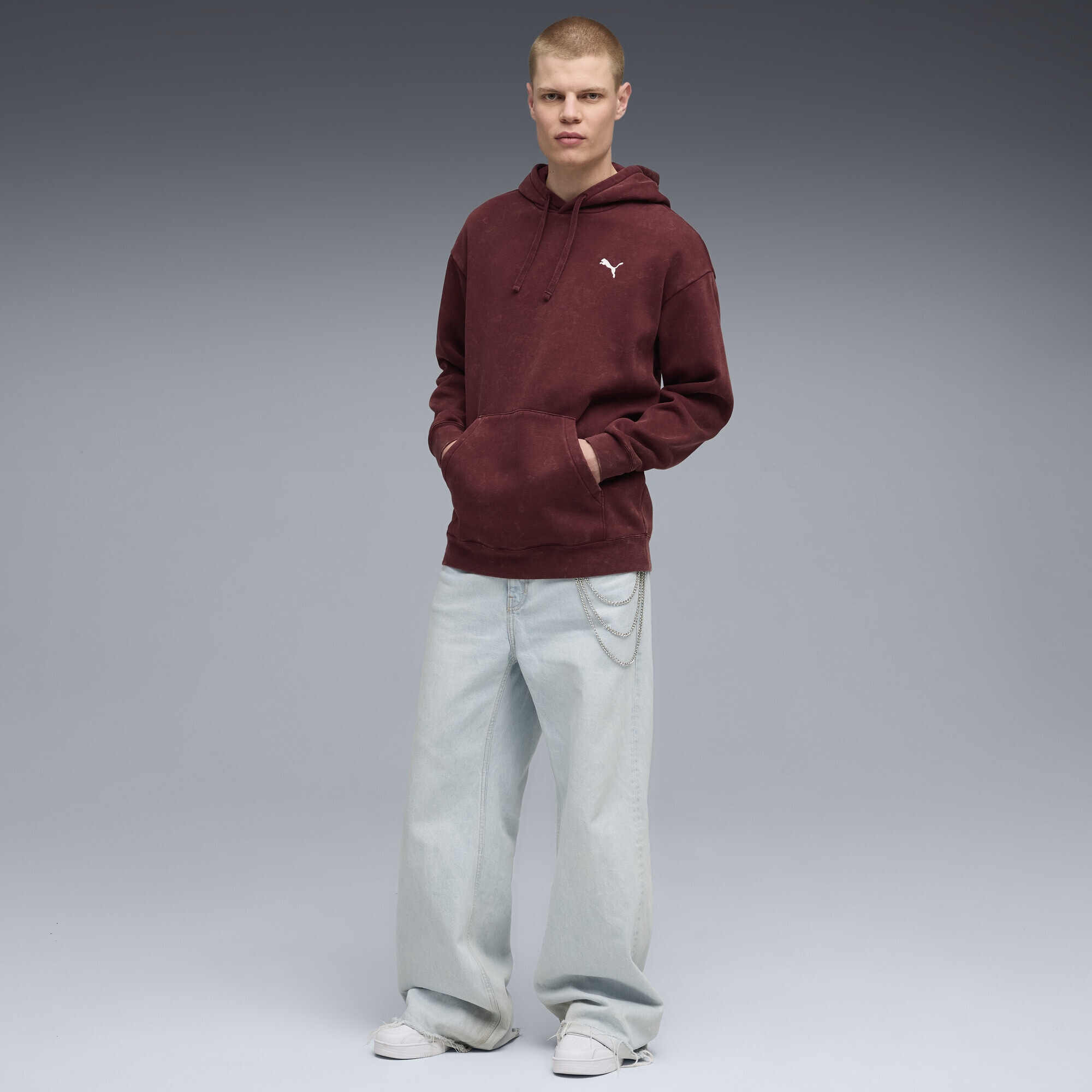 PUMA Hoodie »Essentials Elevated Relaxed Wash Hoodie Herren«