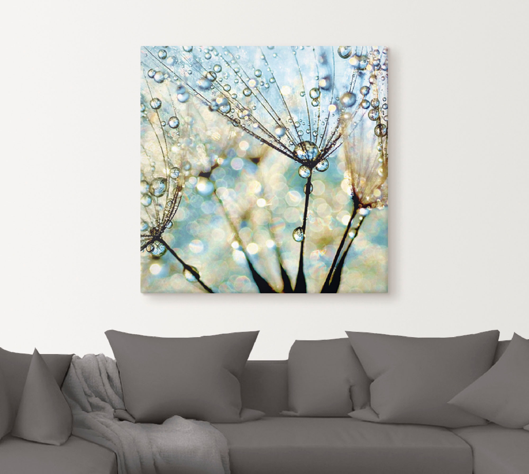 Thumbnail - Artland Wandbild "Pusteblume Blaue Diamanten" Blumen 1 Stk. tlg. als Alubild, Outdoorbild, Leinwandbild, Poster, Wandauf...