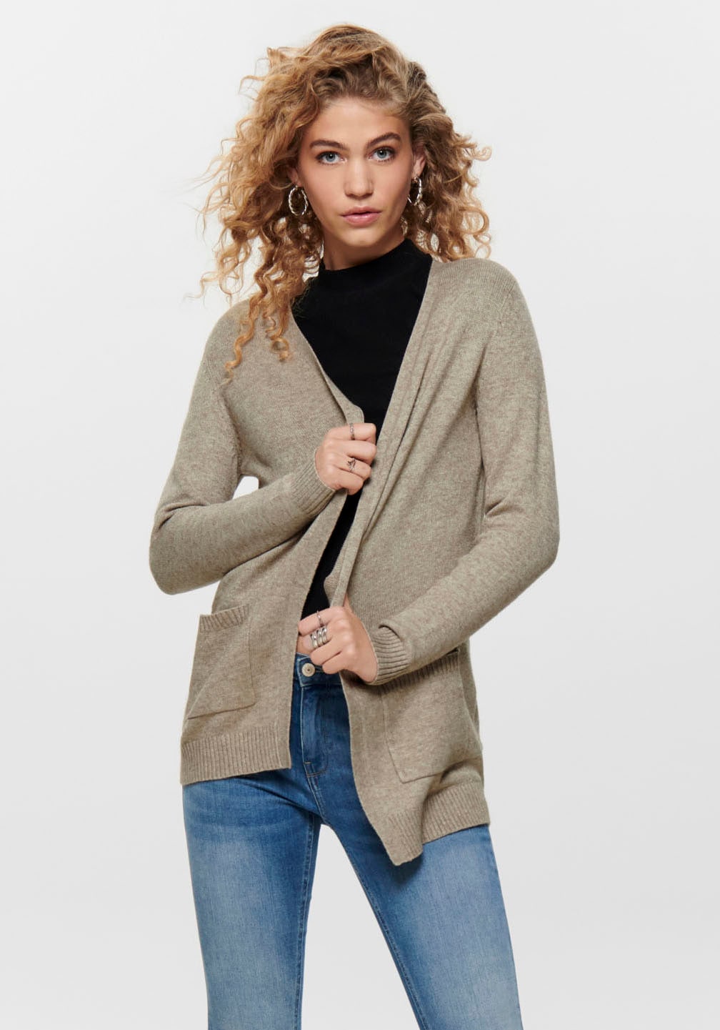 ONLY Strickjacke »ONLLESLY«, in | kaufen melierter BAUR Optik für