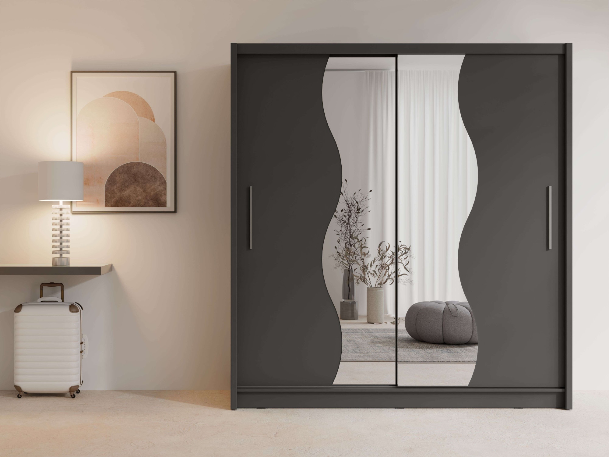 Home affaire Kleiderschrank "JULIETTA Schiebetürenschrank mit 10 Fächer, Kl günstig online kaufen