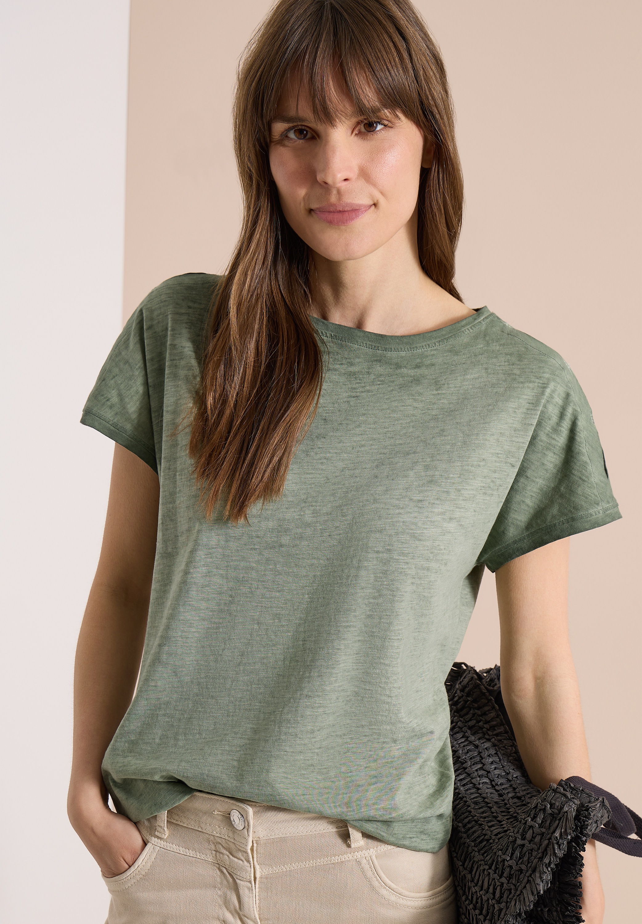 Cecil T-Shirt mit U-Boot-Ausschnitt