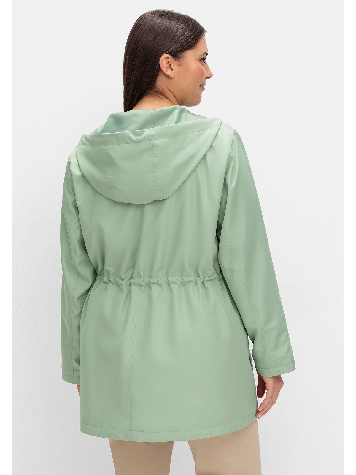 Sheego Outdoorjacke »Große Größen«, mit Kapuze, mit Reißverschluss und Tunnelzug