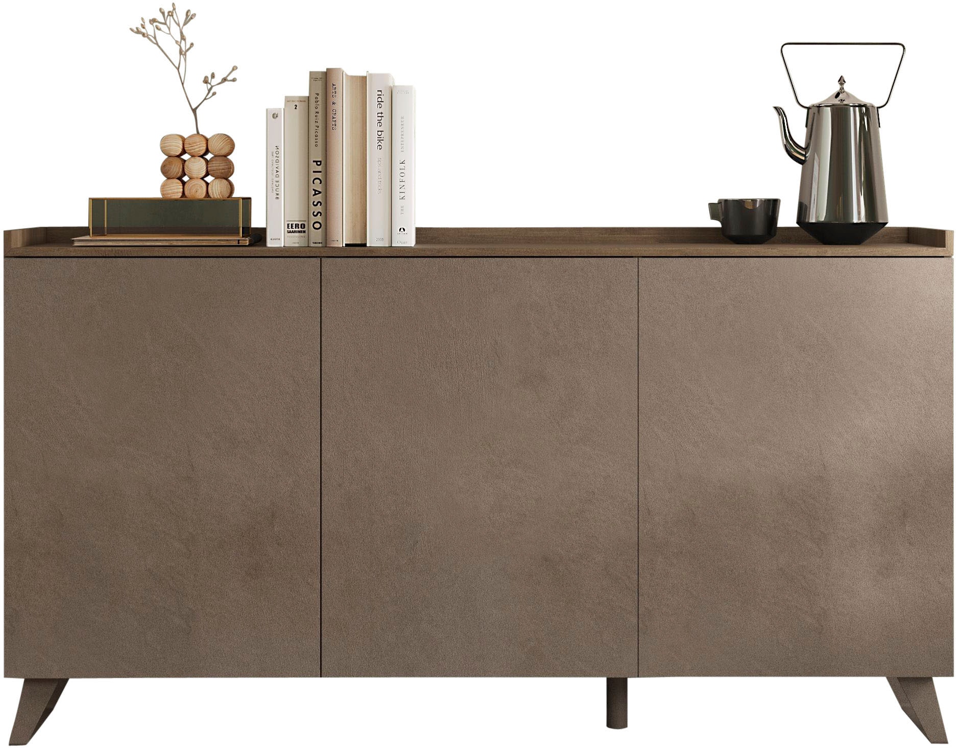 Home affaire Sideboard "Tray, Breite 181, Kommode mit 3 Türen" Top "Tablet" günstig online kaufen