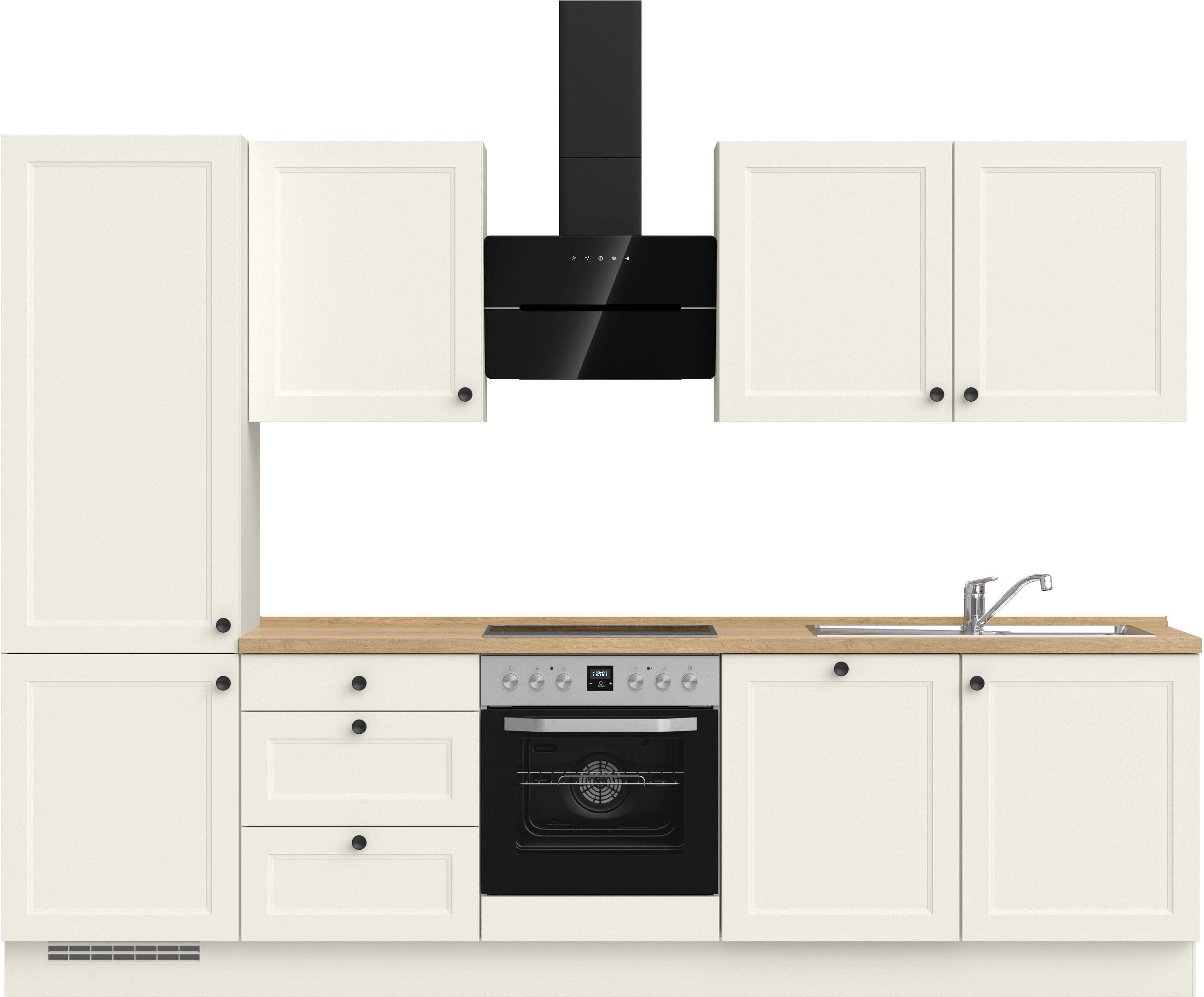 nobilia Küchenzeile ""Cascada II", NEU: individuell anpassbar mit gratis Profi-Beratung" vormontiert, Breite 300 cm, Ausrichtung wählbar, wahlw. mit E-Geräten