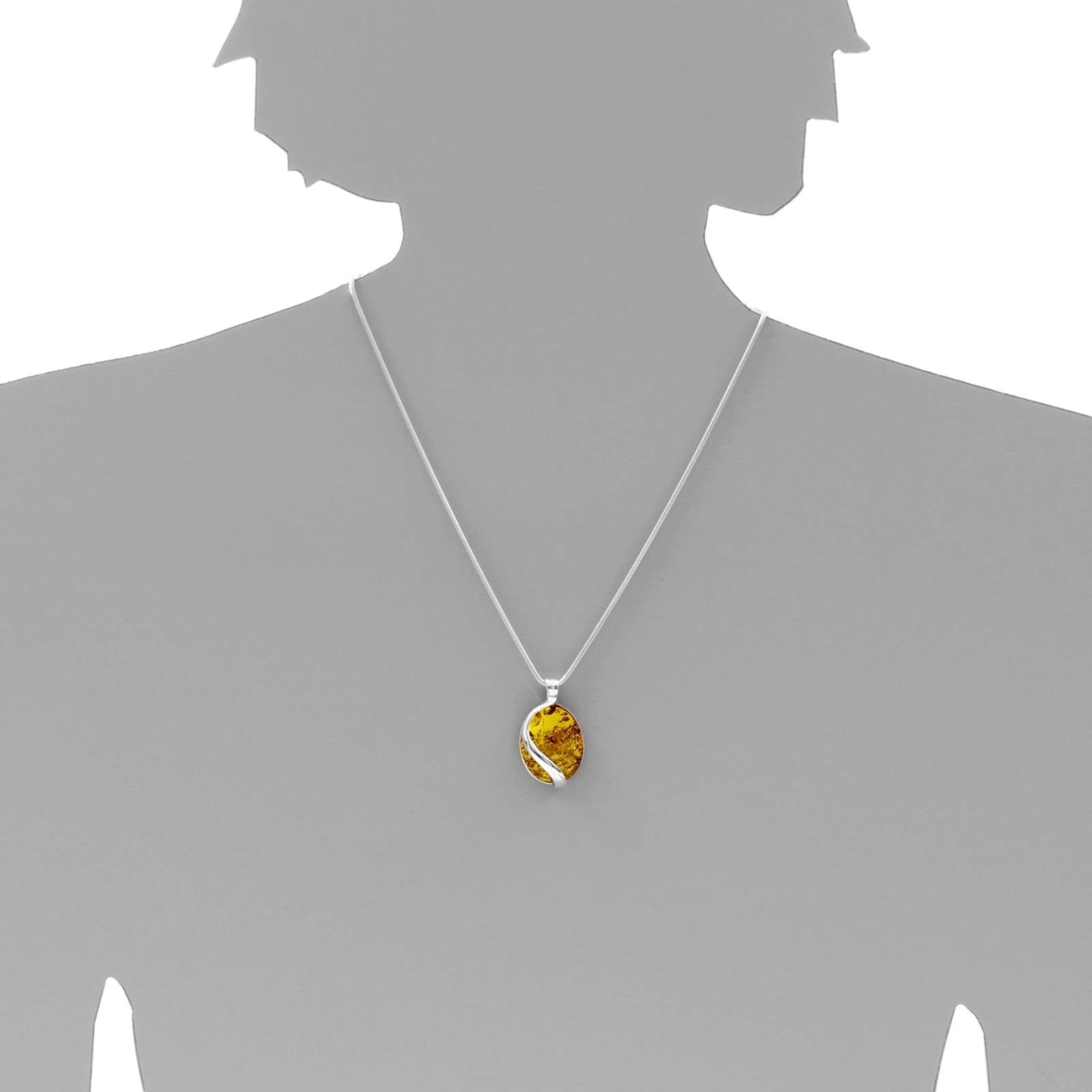 OSTSEE-SCHMUCK Kette mit Anhänger »Ostsee-Schmuck Kette mit Anhänger Estefanja«, (2 tlg.)