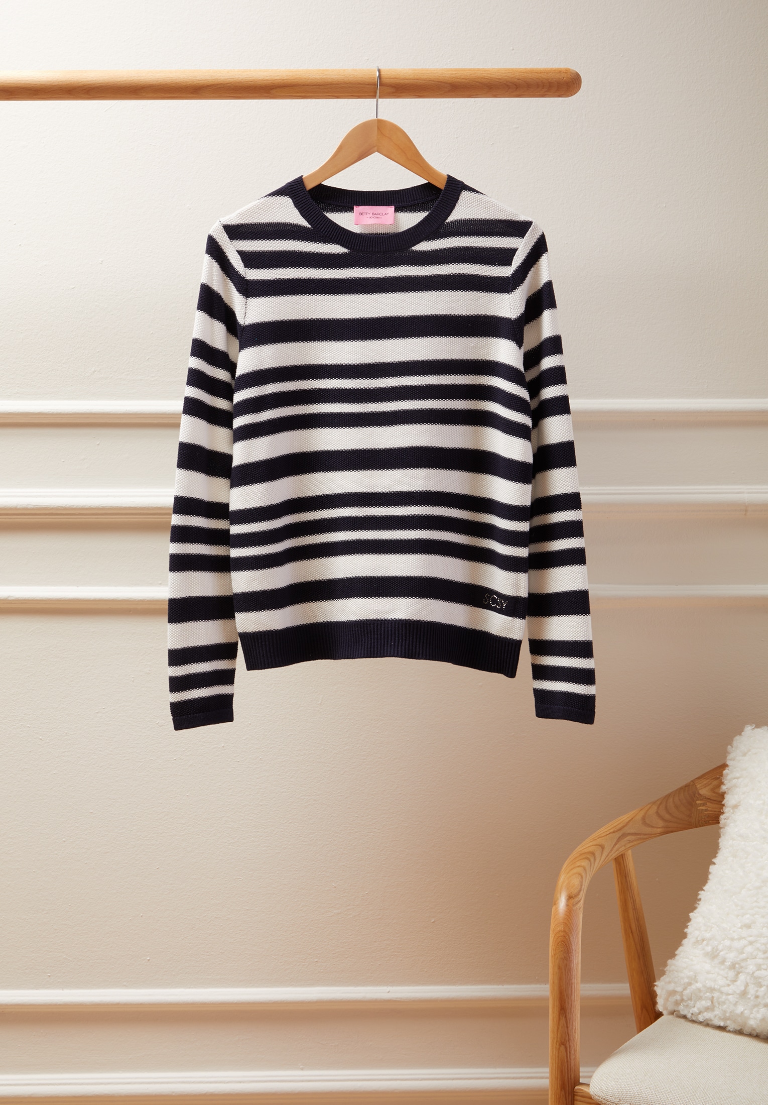 Betty Barclay Strickpullover »Betty Barclay Basic-Strickpullover mit Streifen«, (1 tlg.), Ringel
