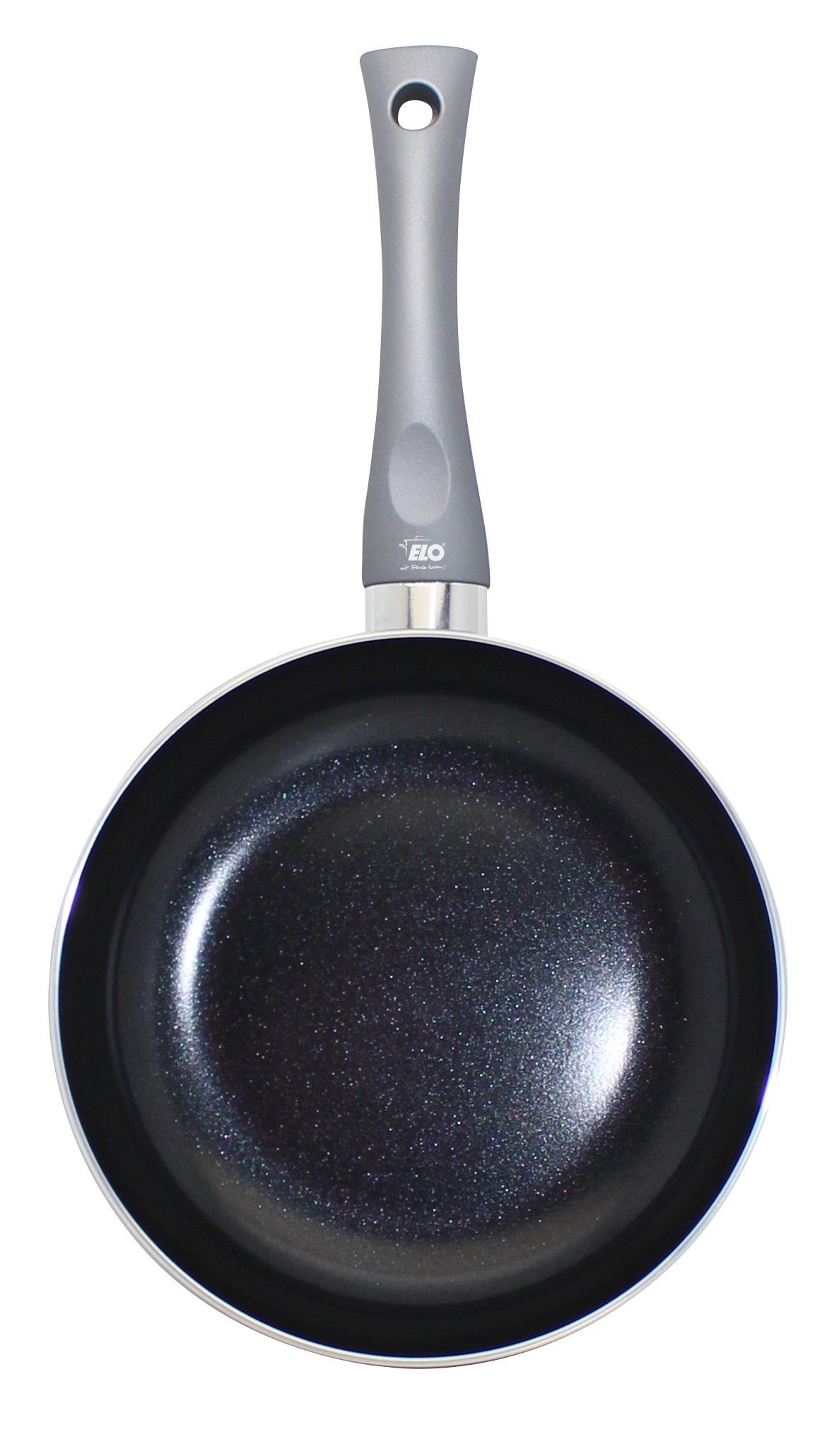Wok ELO "Wok-/Pastapfanne 20cm Ducato", silber (silberfarben, schwarz), H:7cm Ø:20cm, Pfannen, Wok, Induktion 3