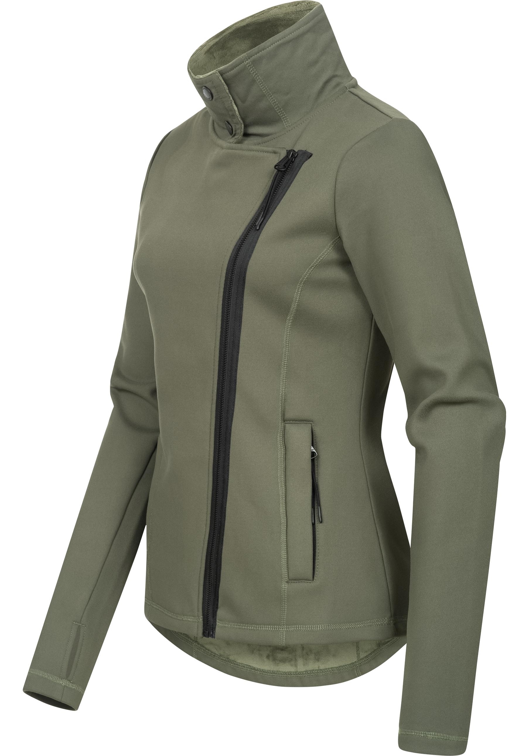Ragwear Sweatjacke »Saskie«, Modische Damen Kapuzenjacke mit kuschlig weichem Innenfutter