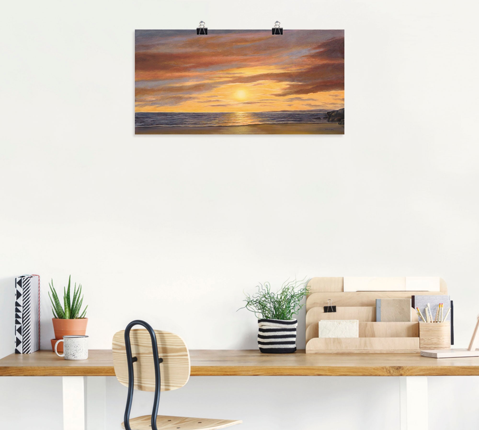 Artland Wandbild "Sonne am Strand", Strand, (1 St.), als Alubild, Outdoorbi günstig online kaufen