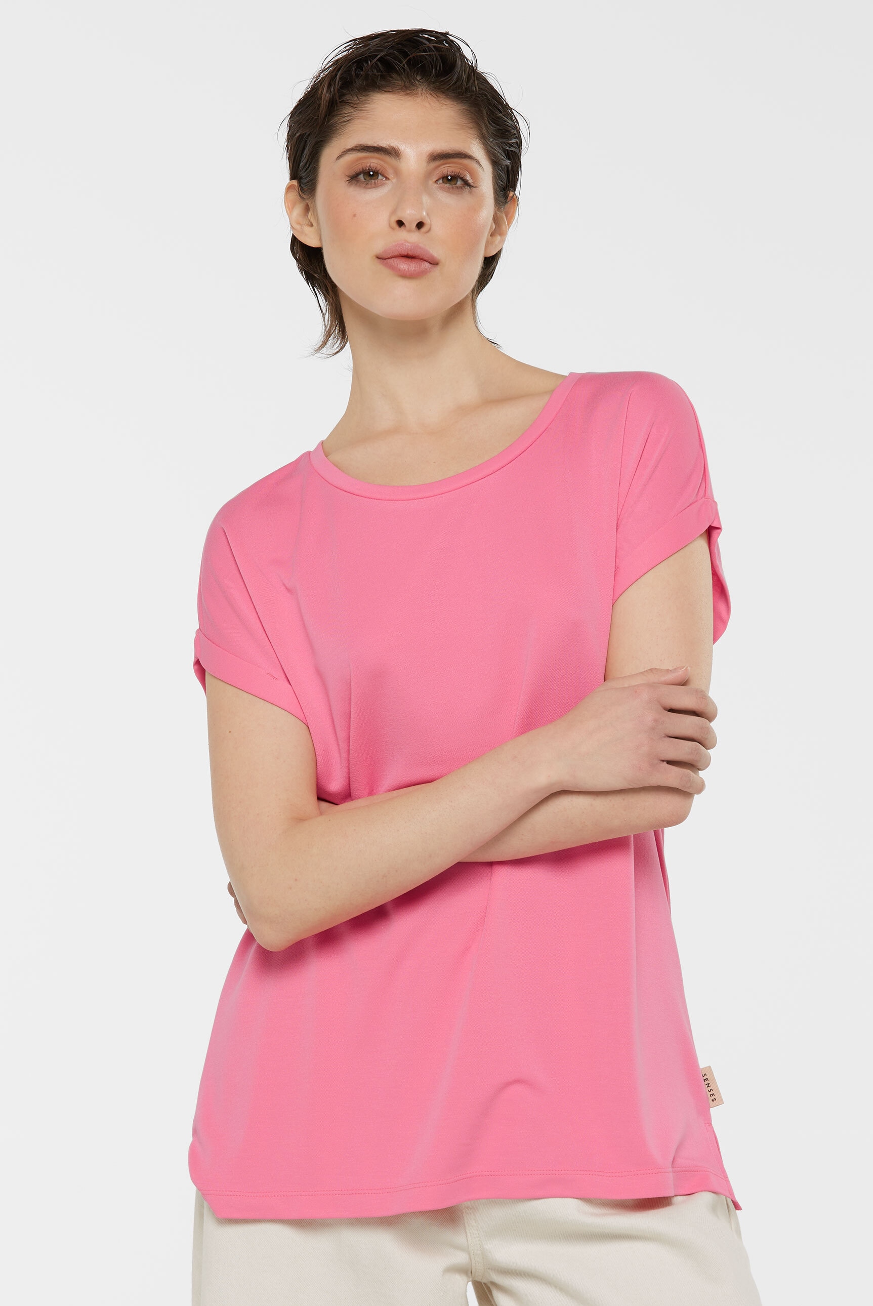 SENSES.THE LABEL Rundhalsshirt, mit Necktape