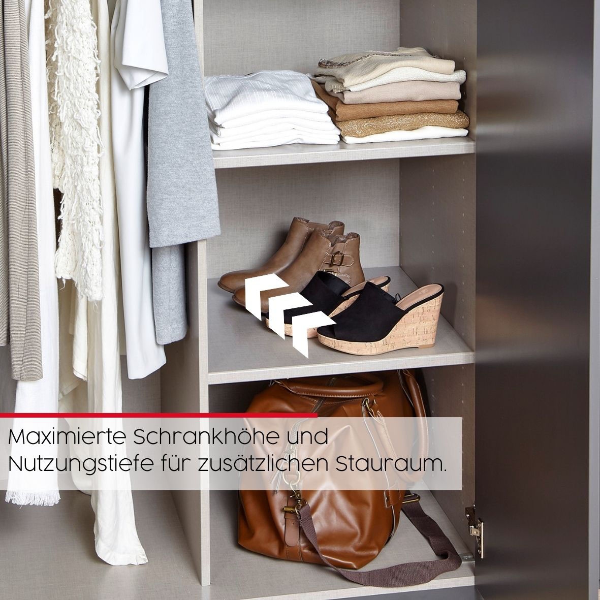 rauch Kleiderschrank »Drehtürenschrank Schrank Garderobe Wäscheschrank KONA« Breiten 251/301 cm, Höhe 223 cm, Tiefe 61 cm,  Glasauflage, Massivholz-Absetzung, Soft-Close-Funktion MADE IN GERMANY