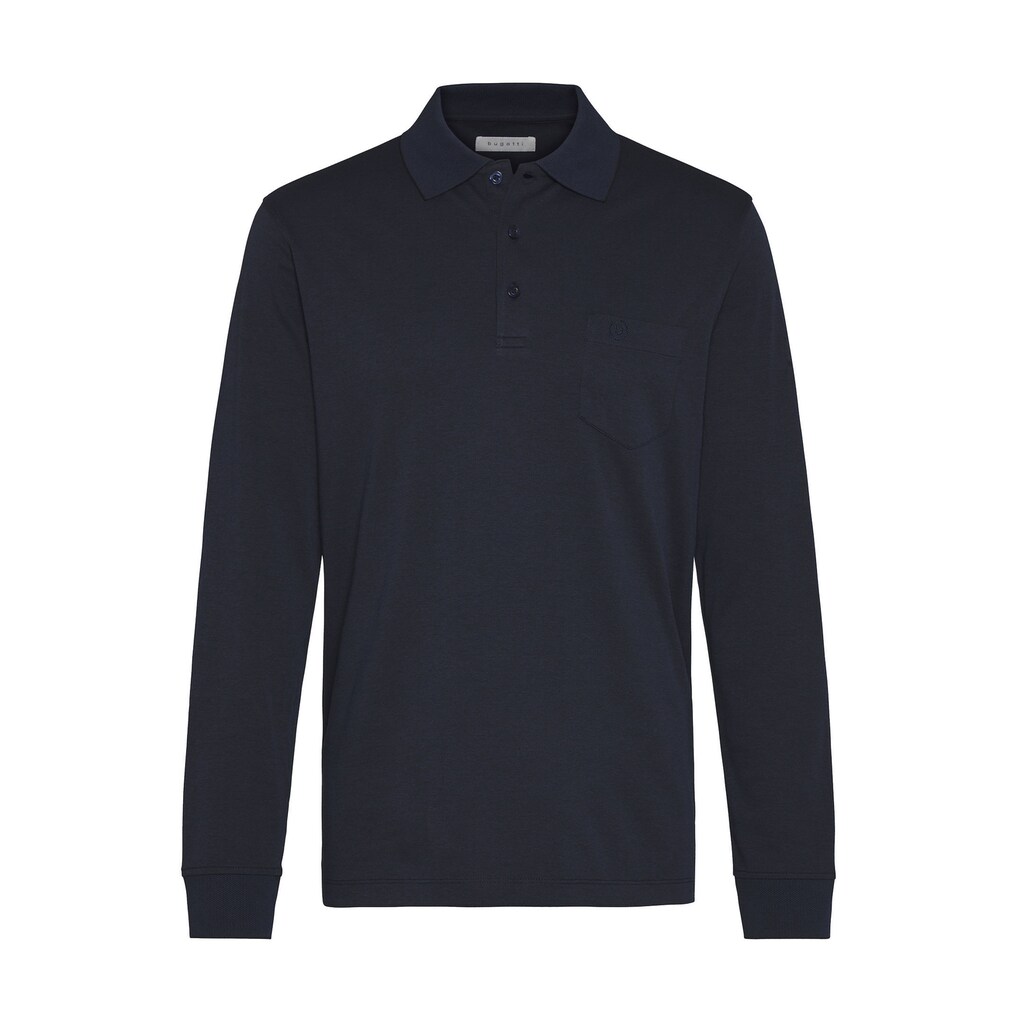 bugatti Langarm-Poloshirt