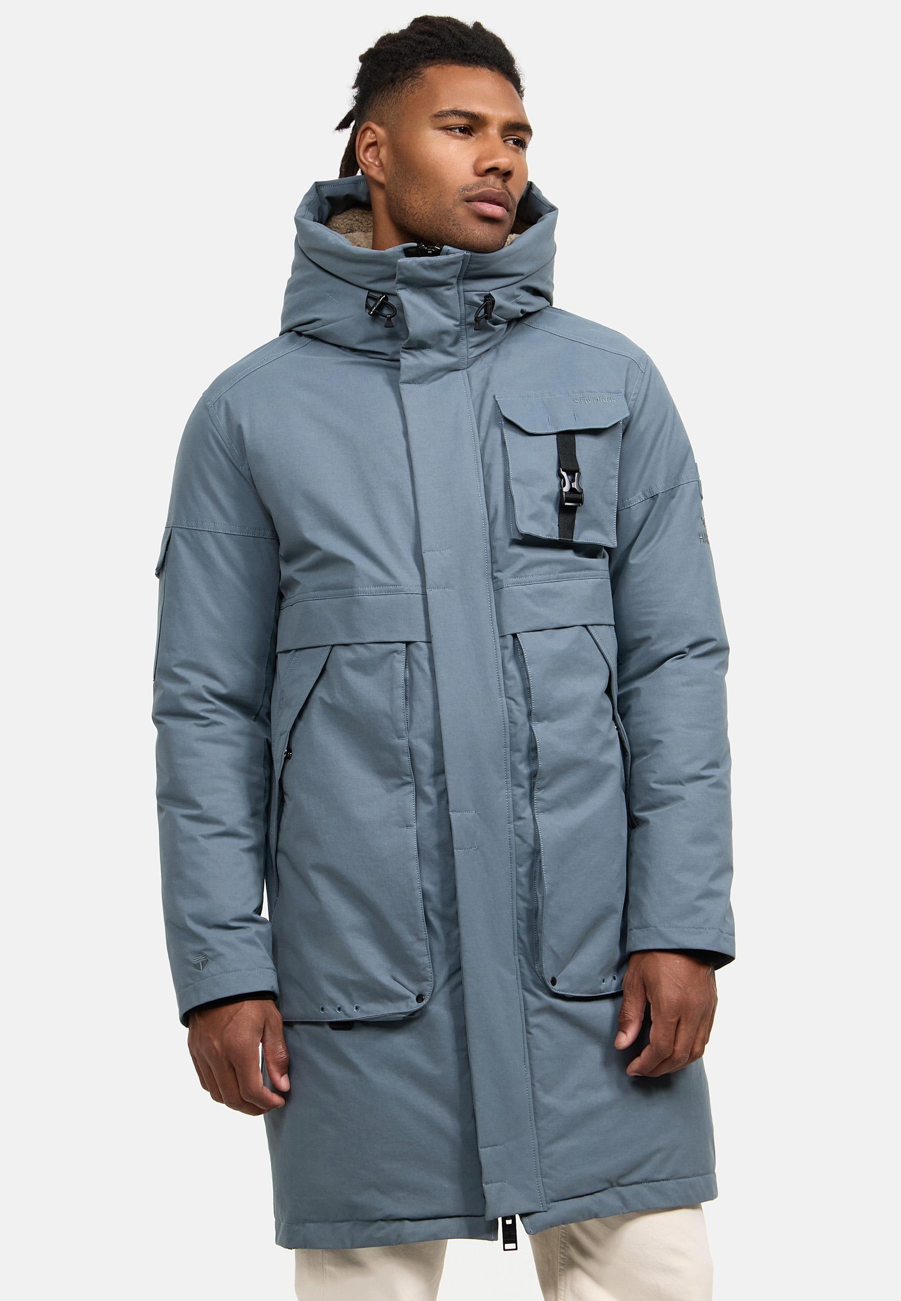 Stone Harbour Wintermantel »Cyriaan XX«, Langer Herren Winterparka mit großen Eingrifftaschen