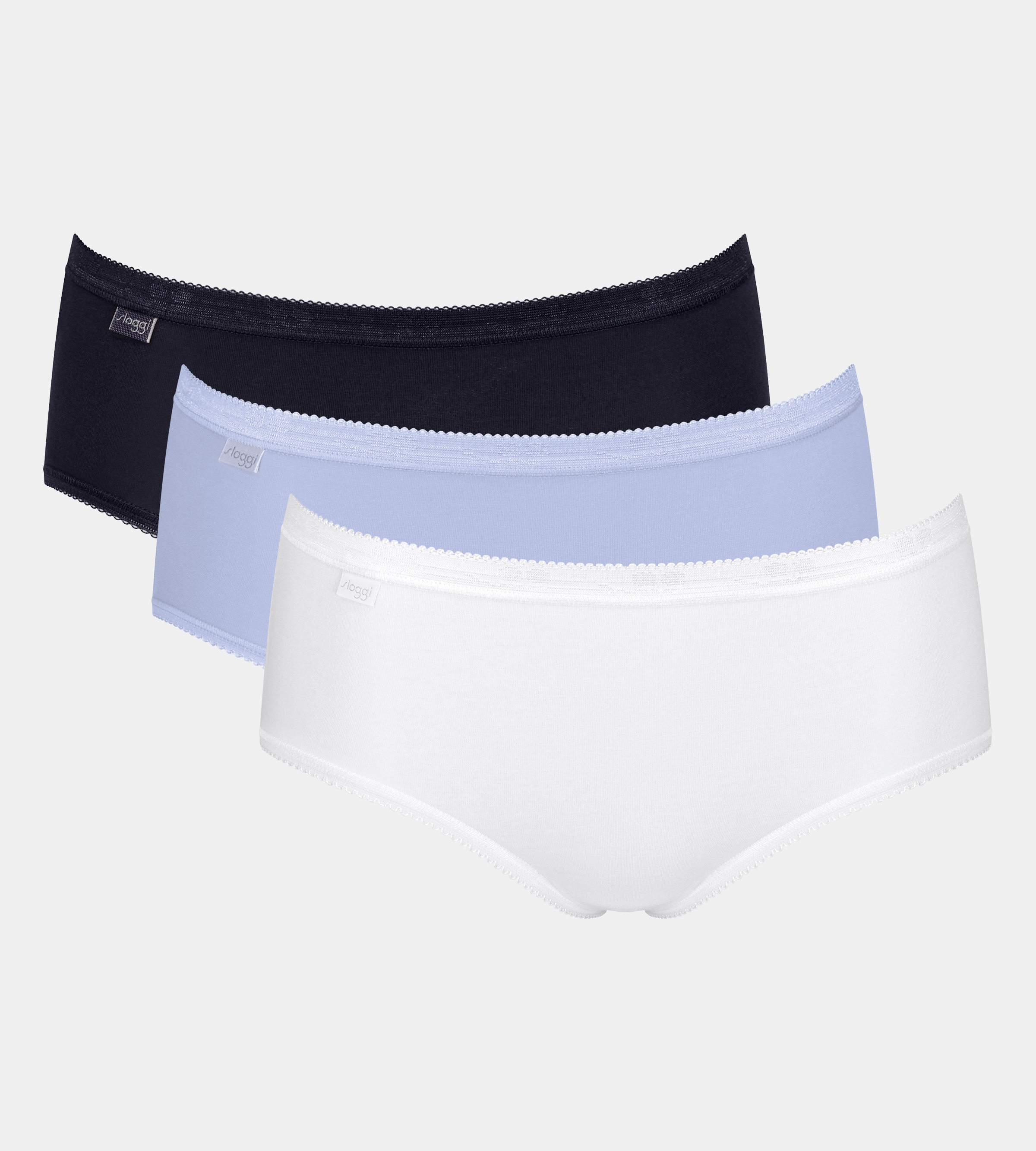 sloggi Midislip "Basic+", (3er Pack), Baumwollmix, klassischer Stil, mittel günstig online kaufen