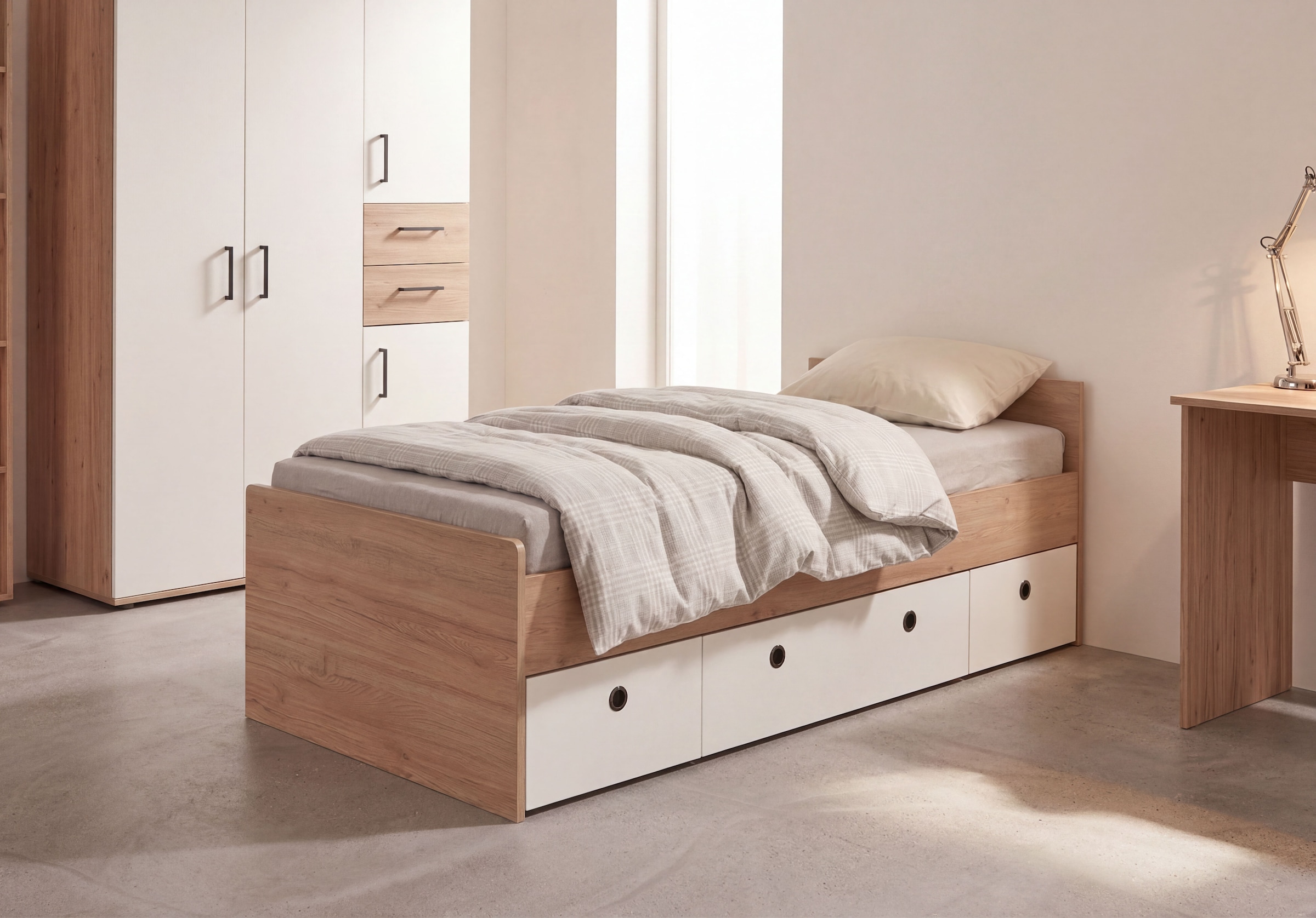arthur berndt Jugendzimmer-Set »Jugendzimmer-Set »Bente« 2-teilig« 2 tlg. Artisan Oak Nb/Weiß