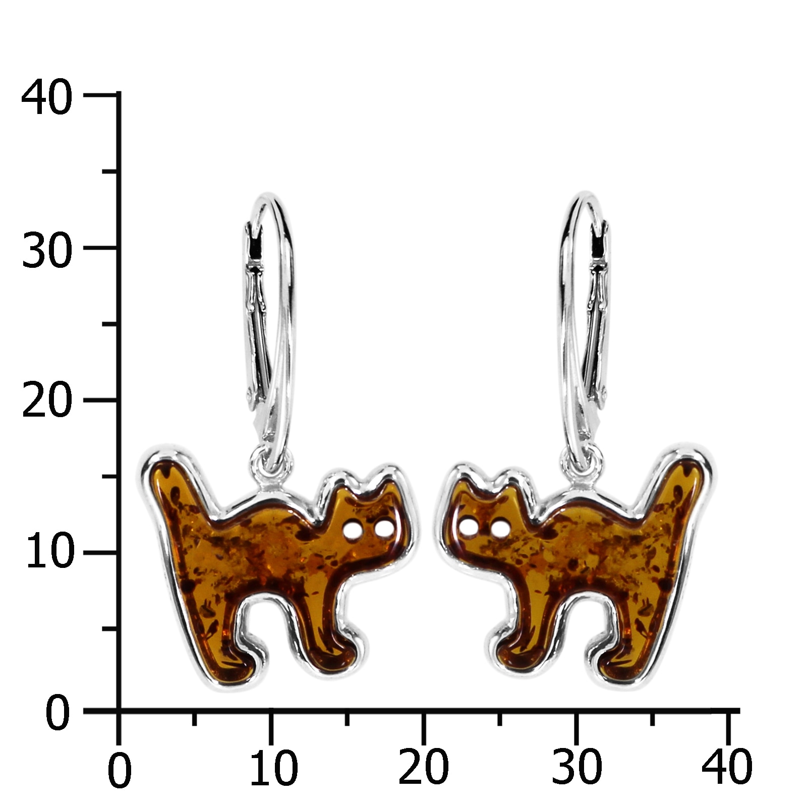 OSTSEE-SCHMUCK Paar Ohrhänger »Ostsee-Schmuck Ohrhänger Katze Ohrhänger Katze«, (2 tlg.)