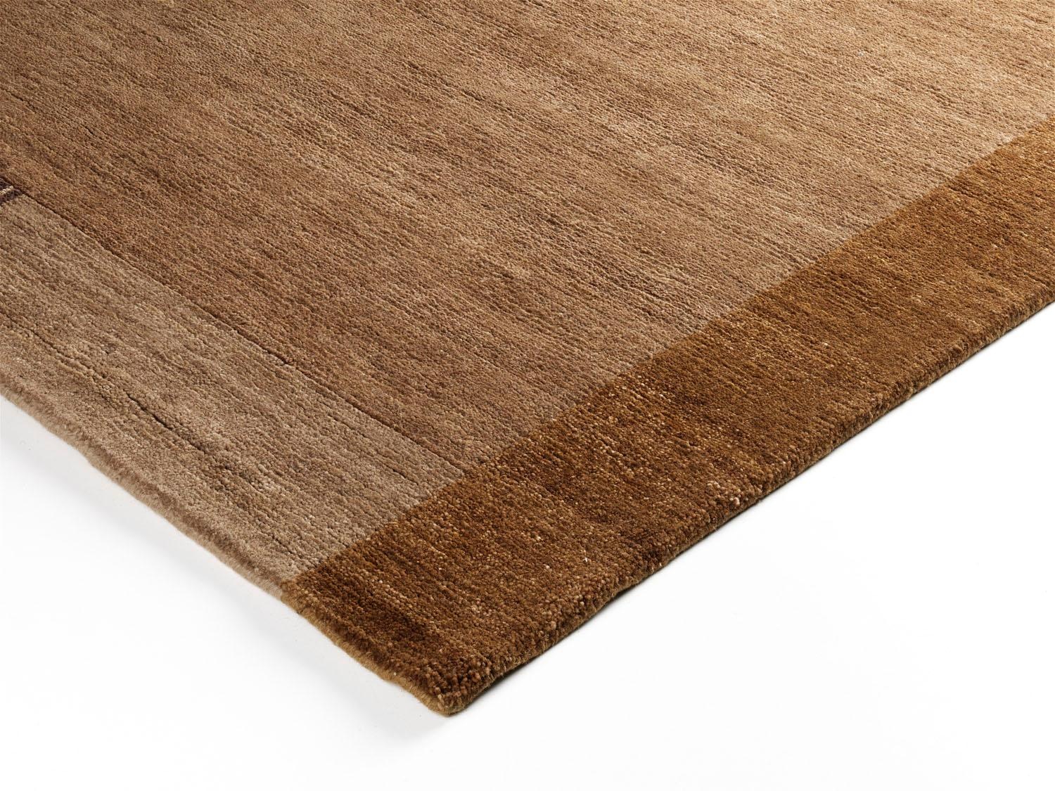 Wollteppich OCI DIE TEPPICHMARKE "Sensation Lakir" Gr. 31, braun, B:140cm H:6mm L:200cm, Seide, Wolle, Teppiche, handgeknüpft, Nepal, reine Wolle, Wohnzimmer 3