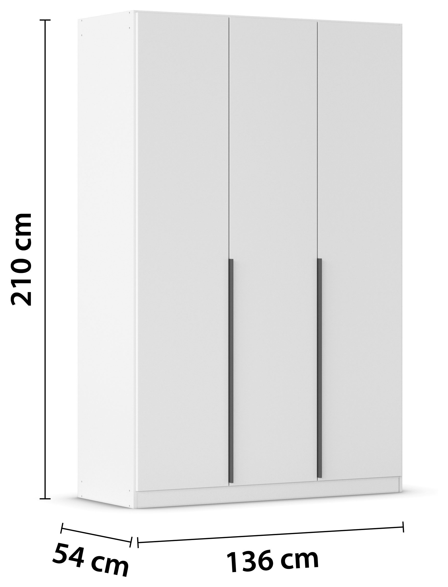 rauch Drehtürenschrank »Kleiderschrank Schrank Garderobe AGORDO TOPSELLER Schlafzimmer«, (in zwei Griff-Farben mit Dekor- oder Hochglanzfront), durchdachte Innenausstattung, in 6 Breiten und 2 Höhen MADE IN GERMANY