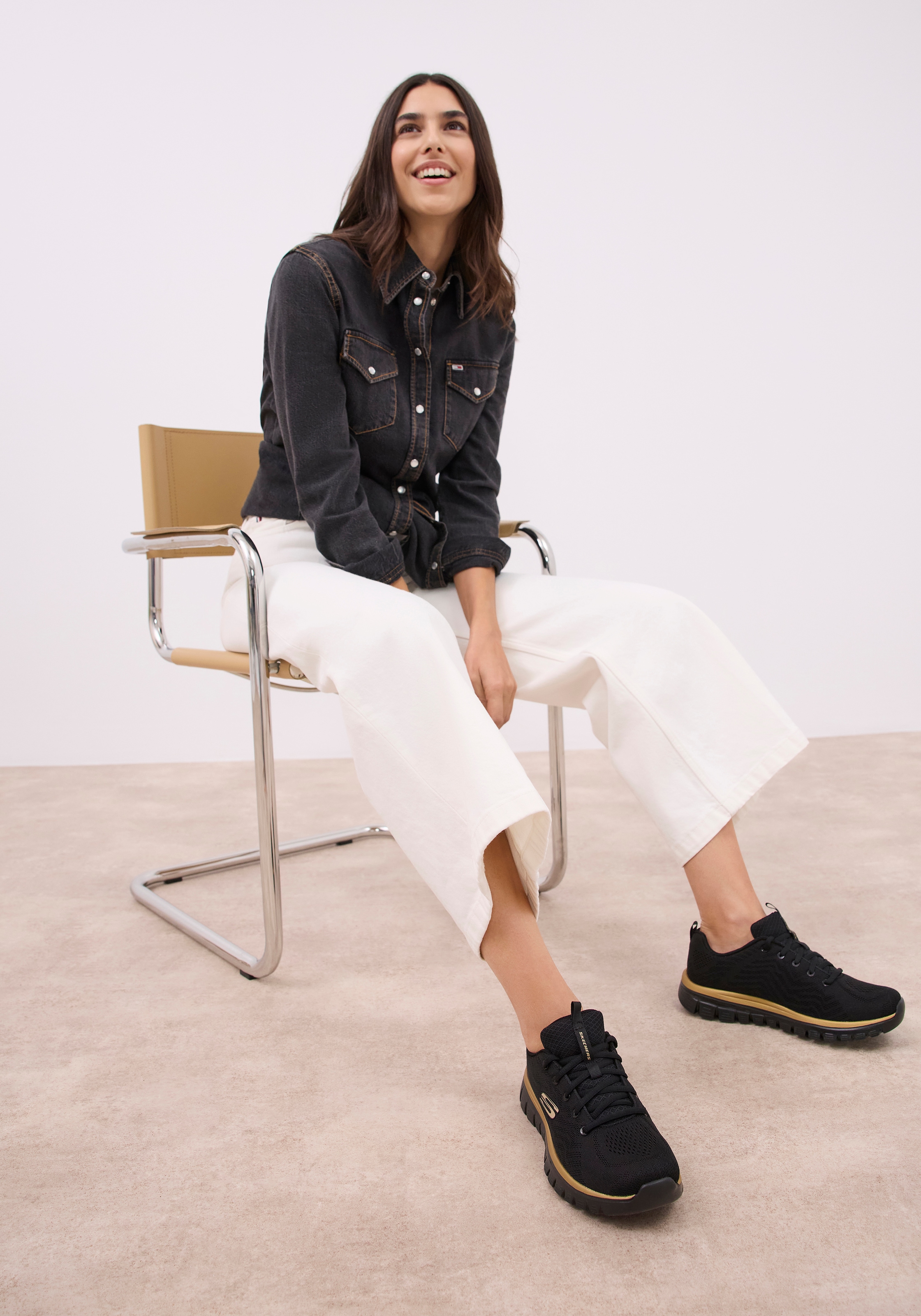 Skechers Sneaker »Graceful - Get Connected«, Freizeitschuh, Halbschuh, Schnürschuh mit Memory Foam